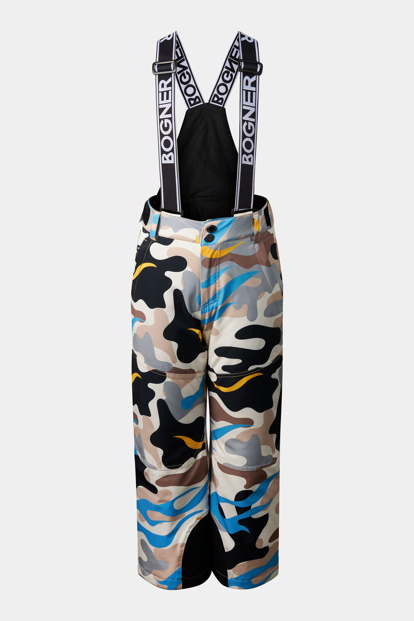 Yuki children's ski trousers Beige/Blue/Black