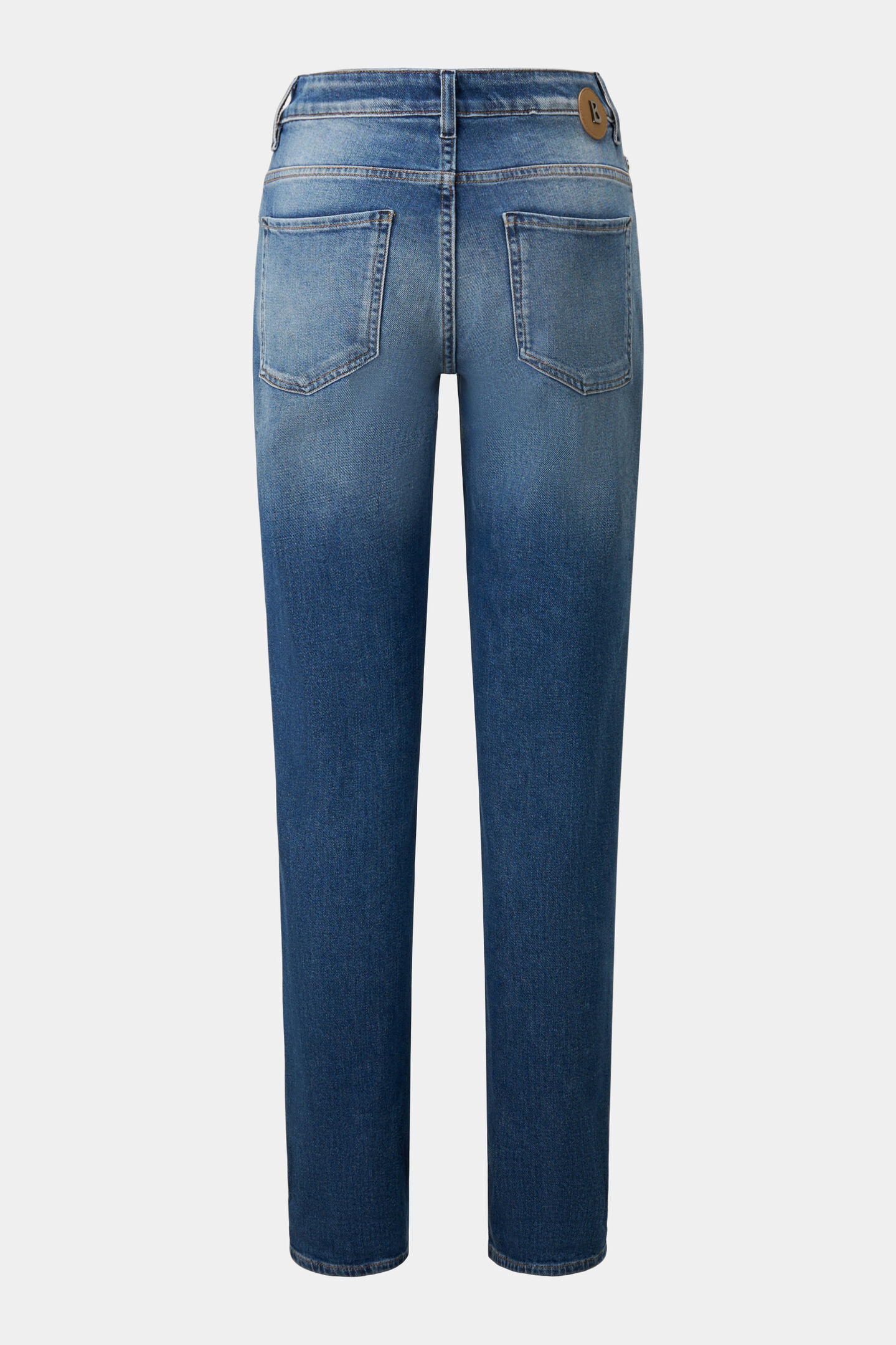Girlfriend Fit Jeans Bridget Washed Denim Blue