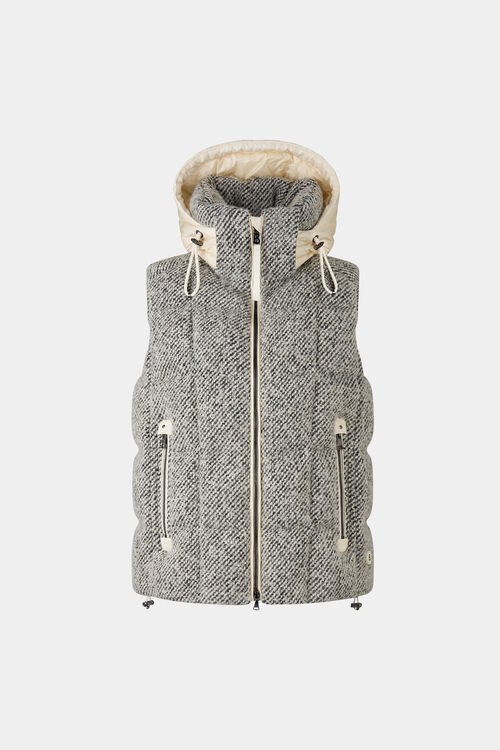 Falka down waistcoat Black/cream