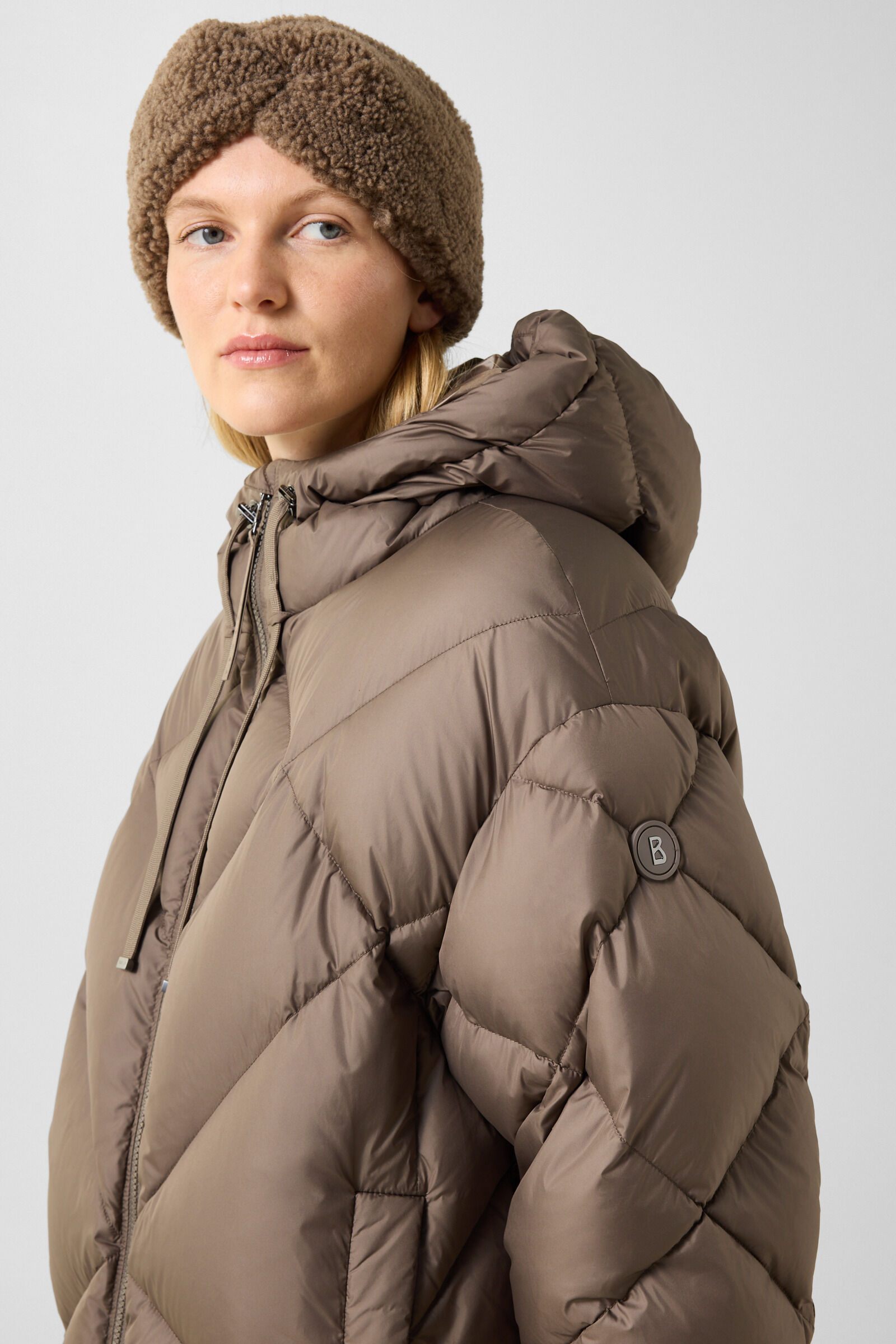 Sheryl Down Jacket Grey-brown