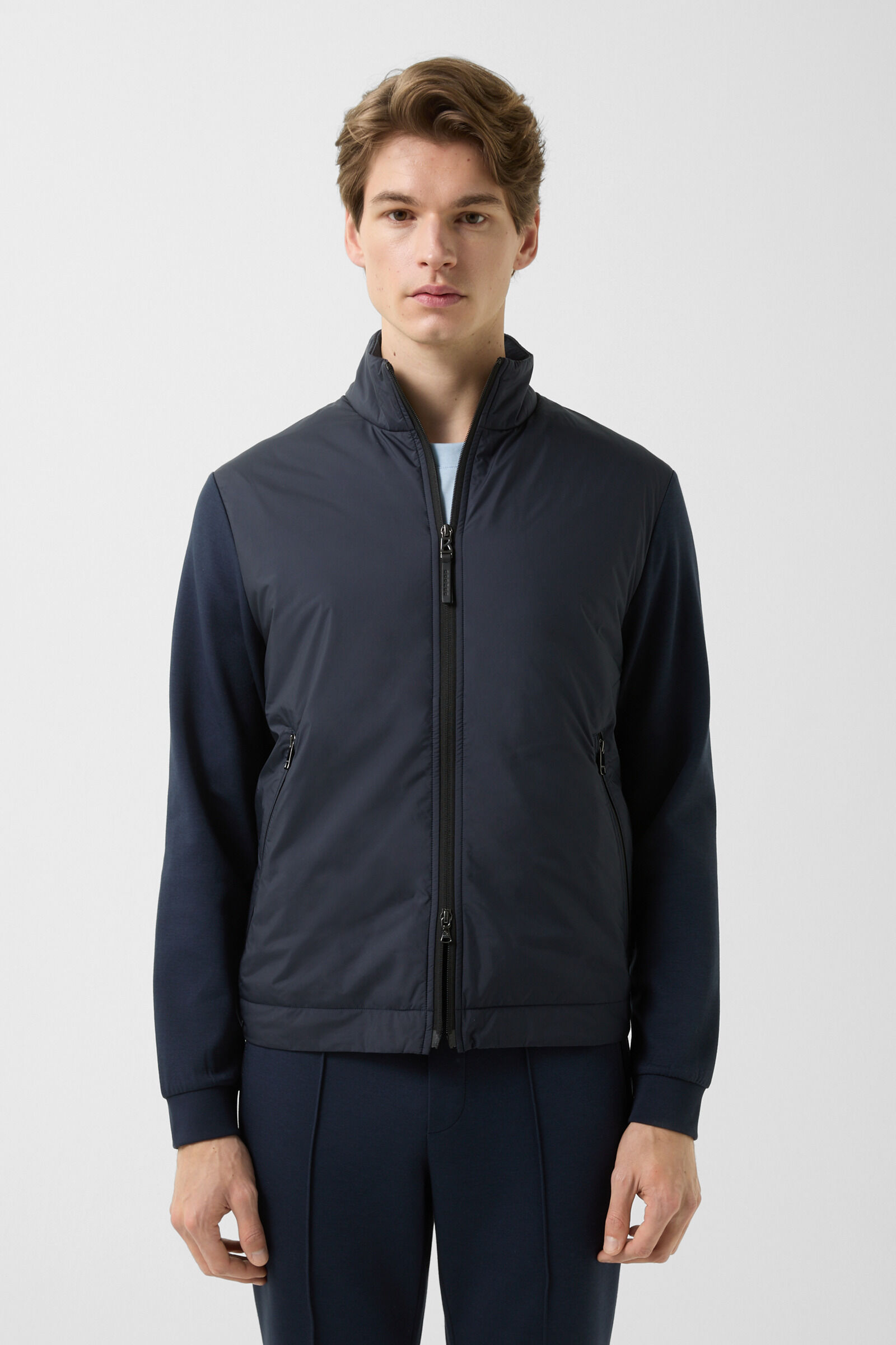 Rover hybrid jersey jacket Navy blue