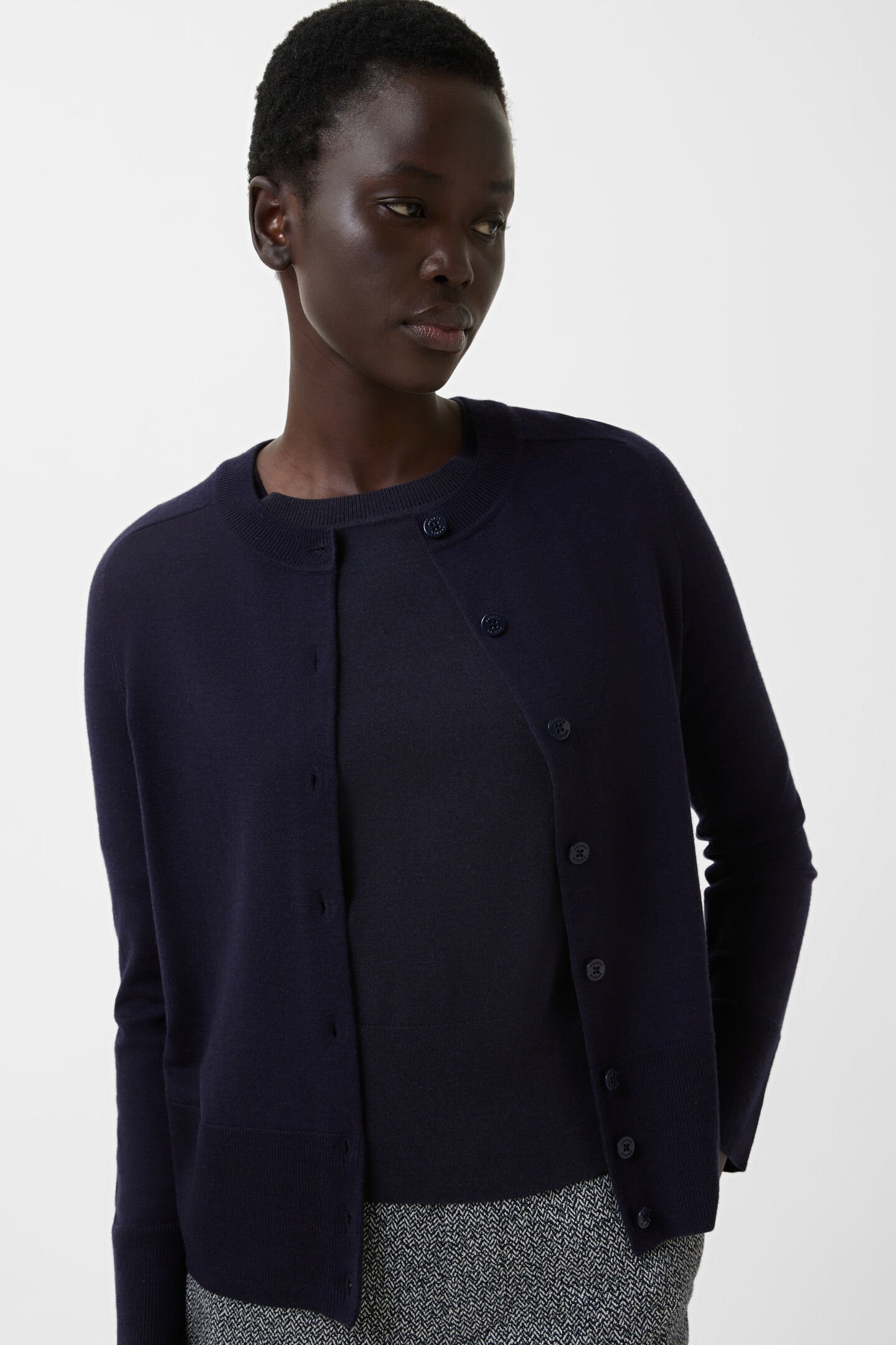 Ilma knit jacket Navy blue