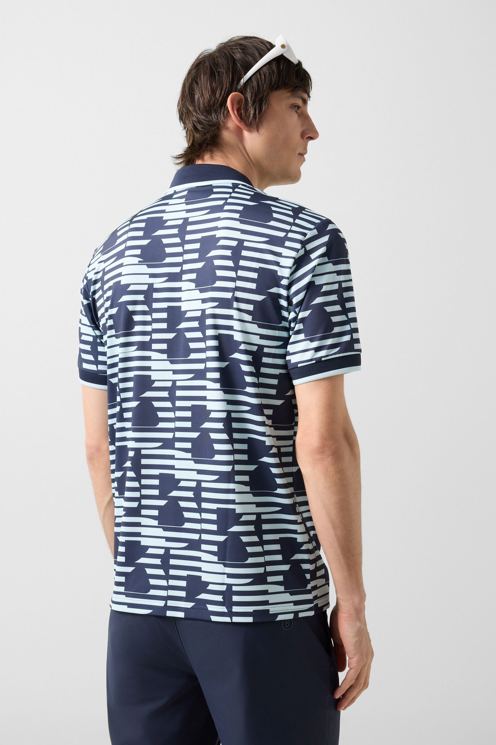 Valentin functional short-sleeved top Navy blue/light blue