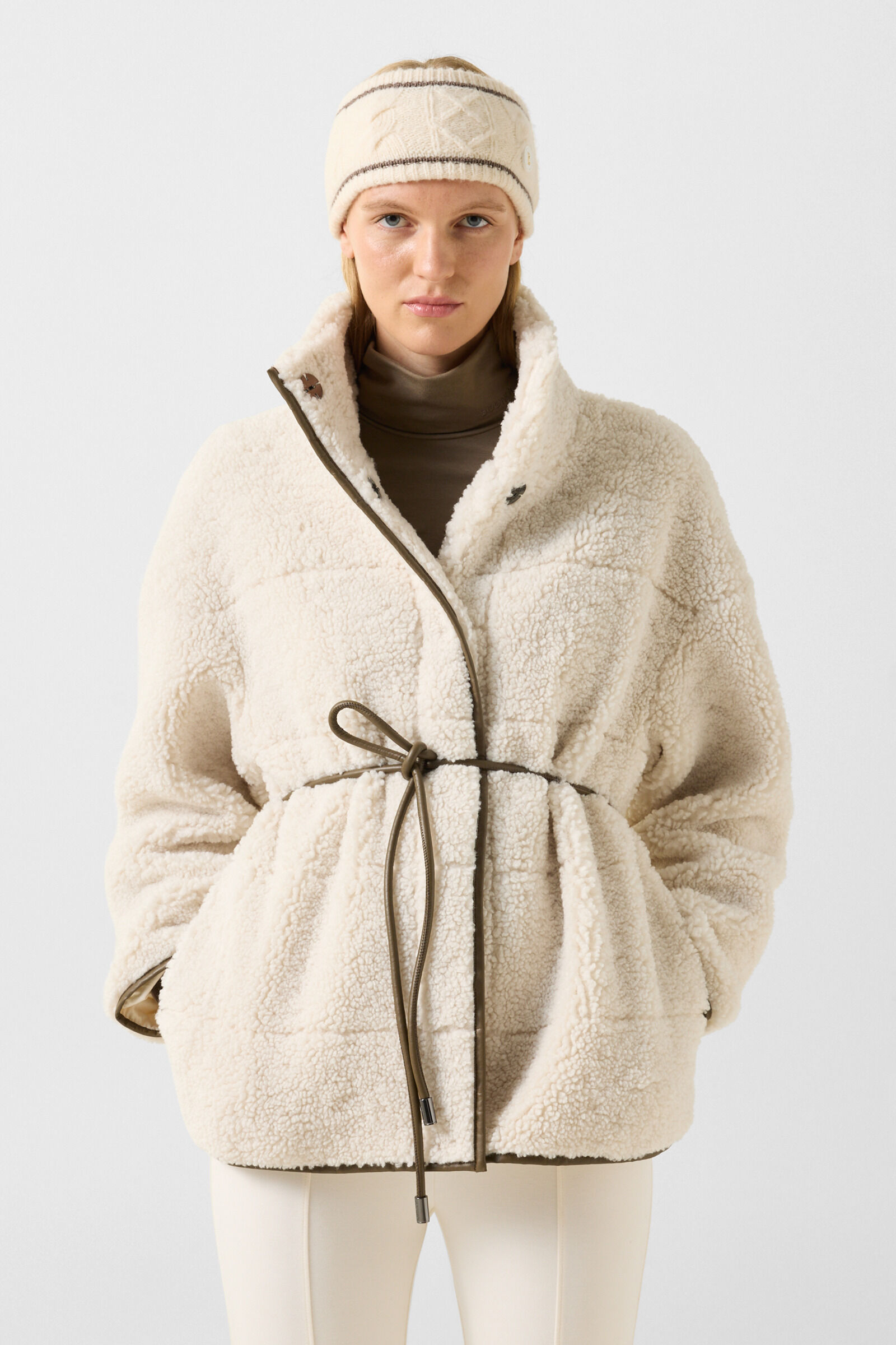 Teddy-Jacke Kimberly Creme