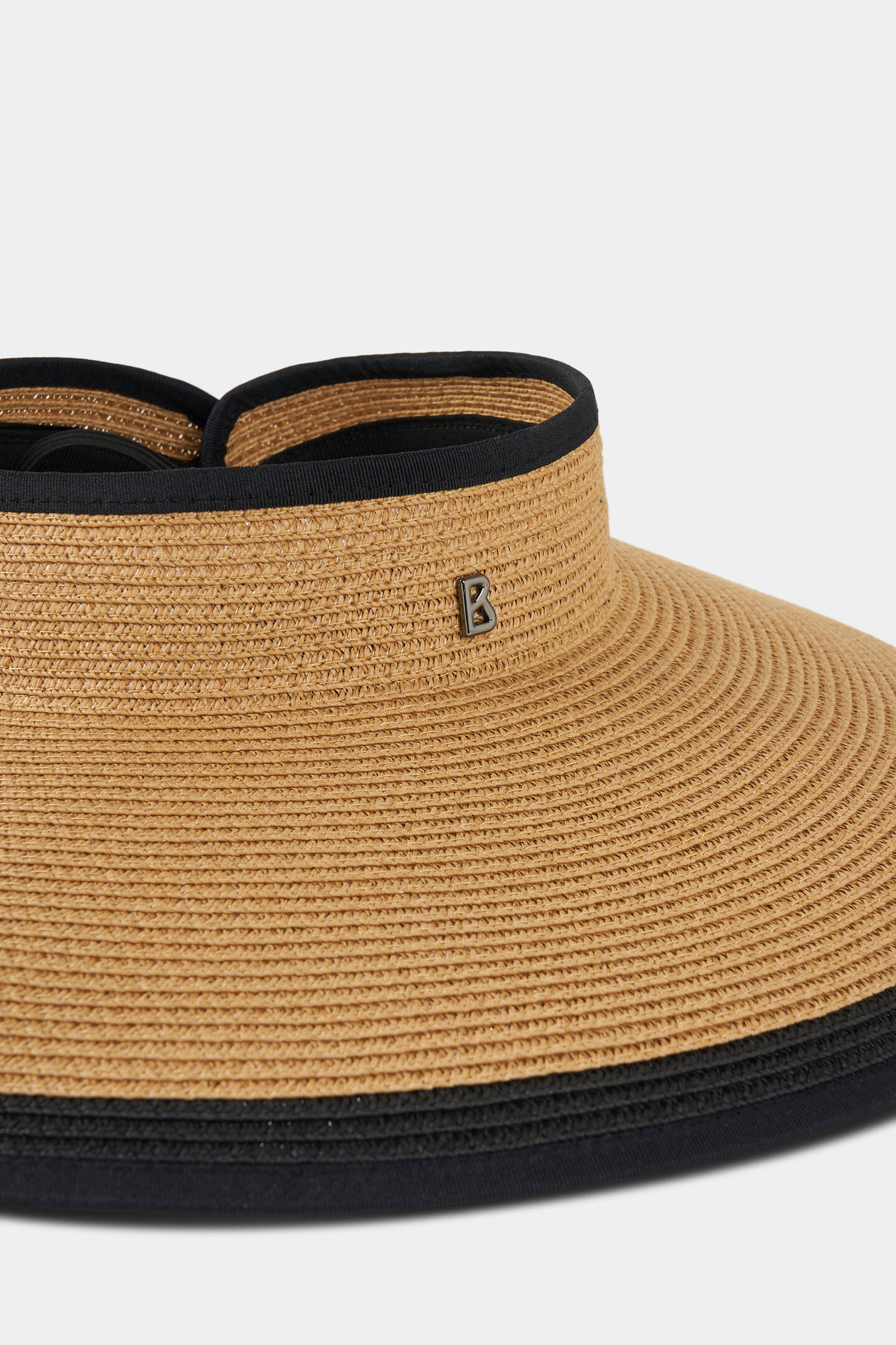 Bast-Visor Margie Beige/Schwarz