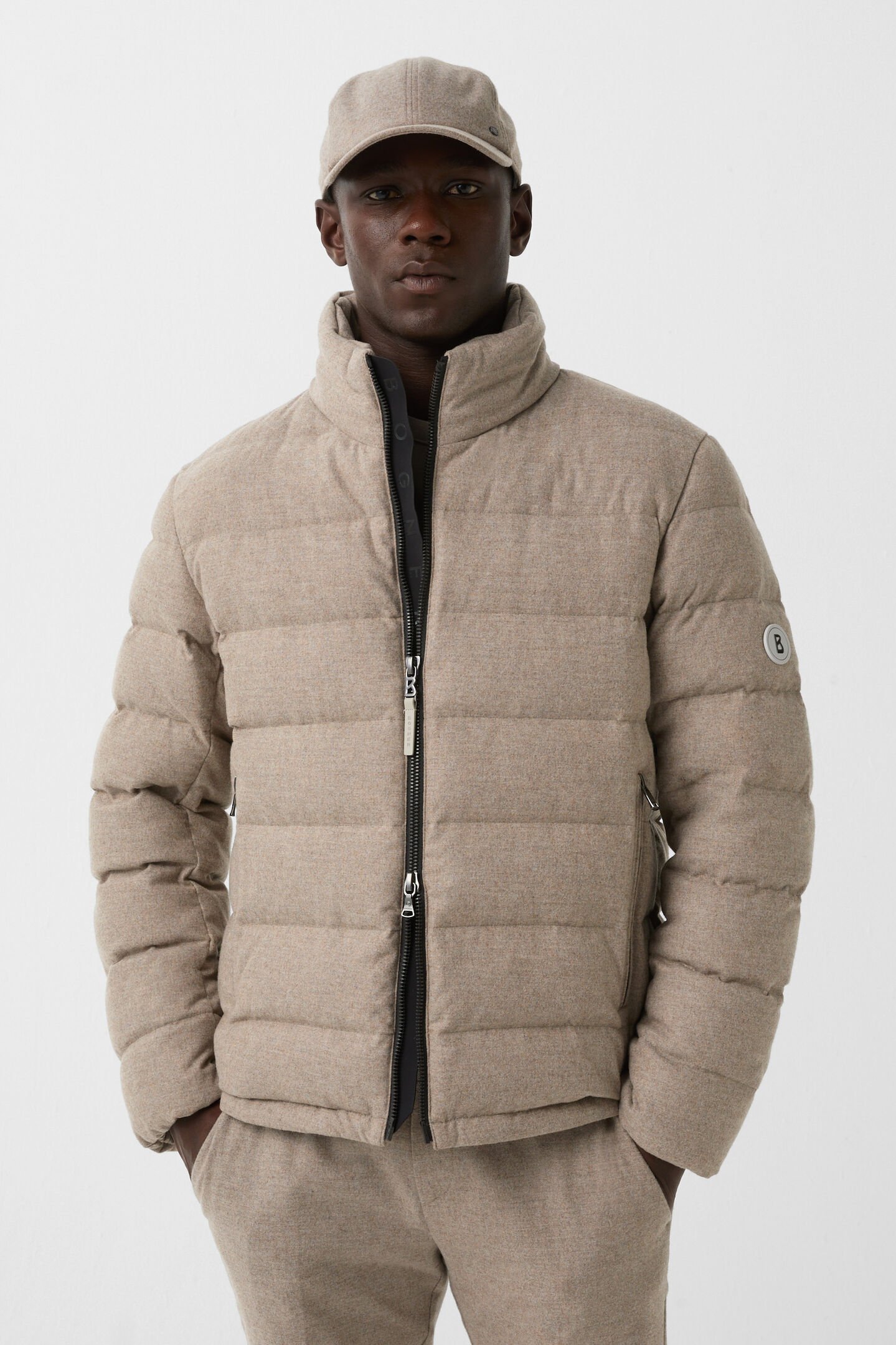 Hugh down jacket Taupe