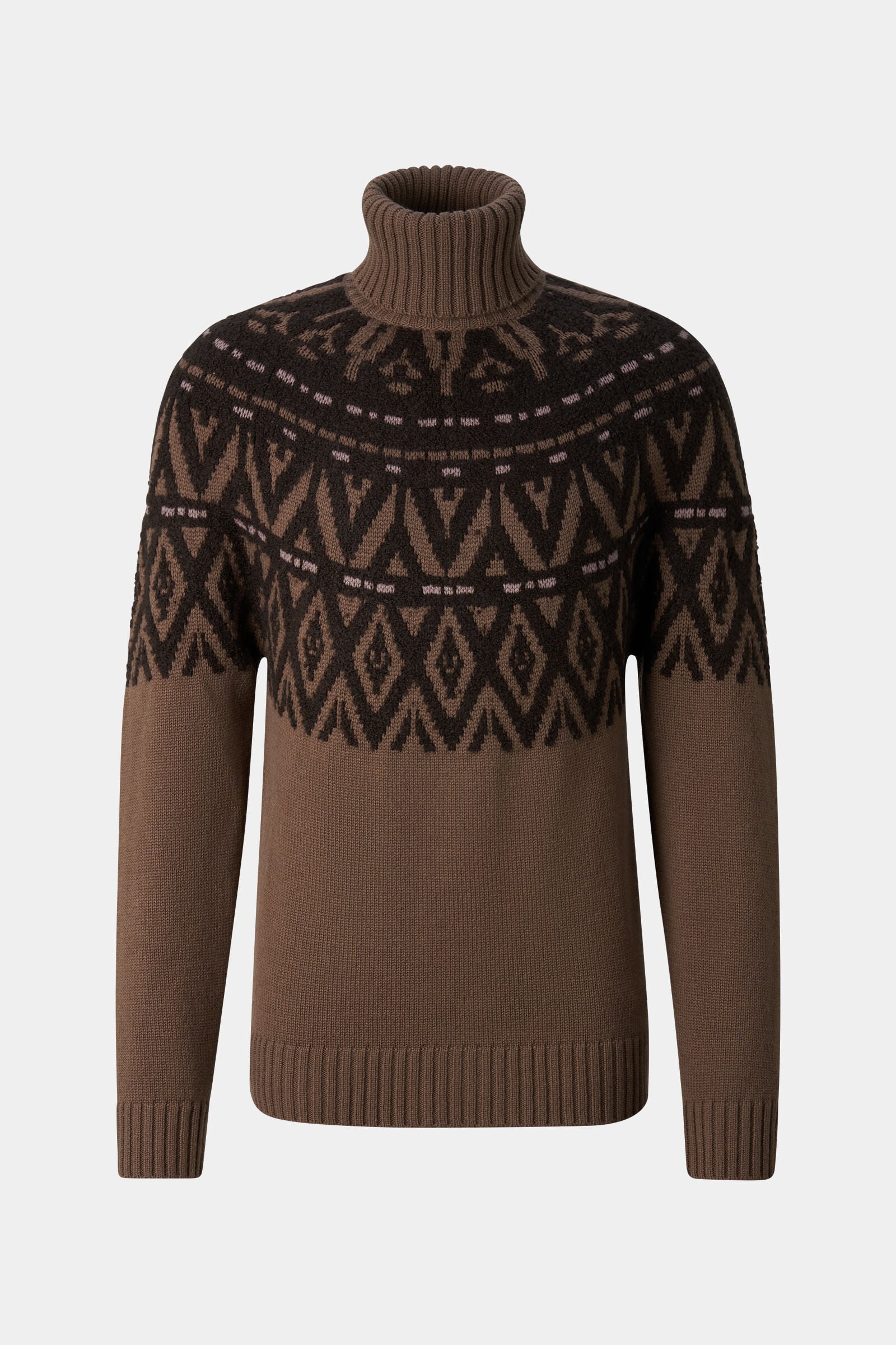 Roxter Cashmere Norwegian Pullover Brown/Black