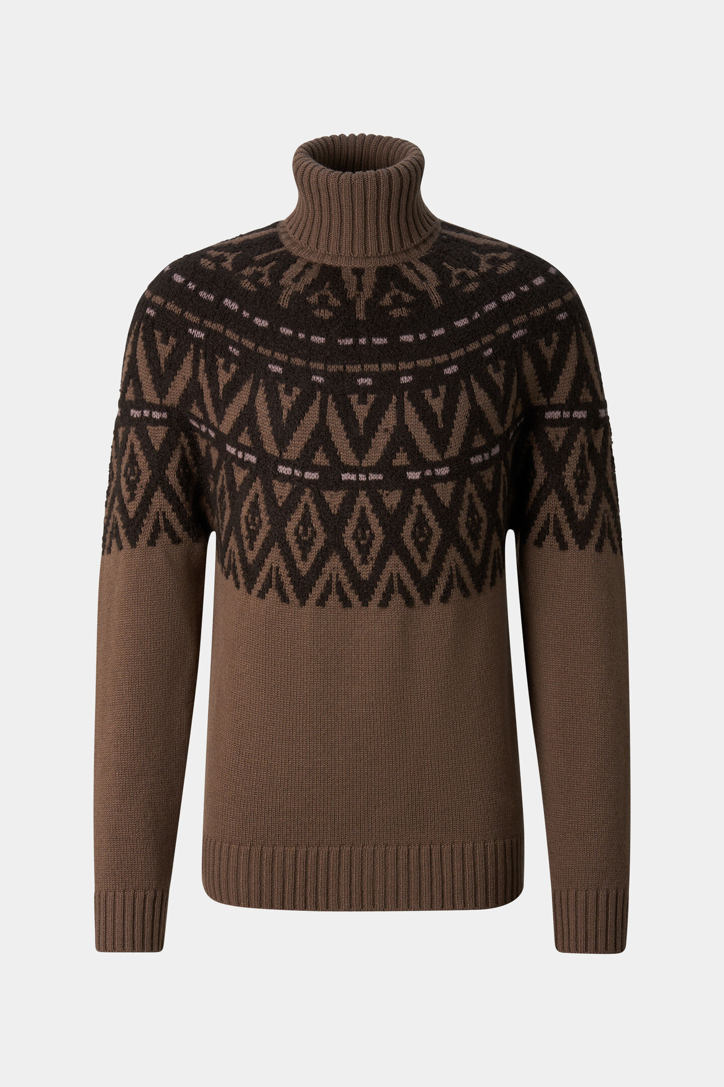 Roxter Cashmere Norwegian Pullover Brown/Black