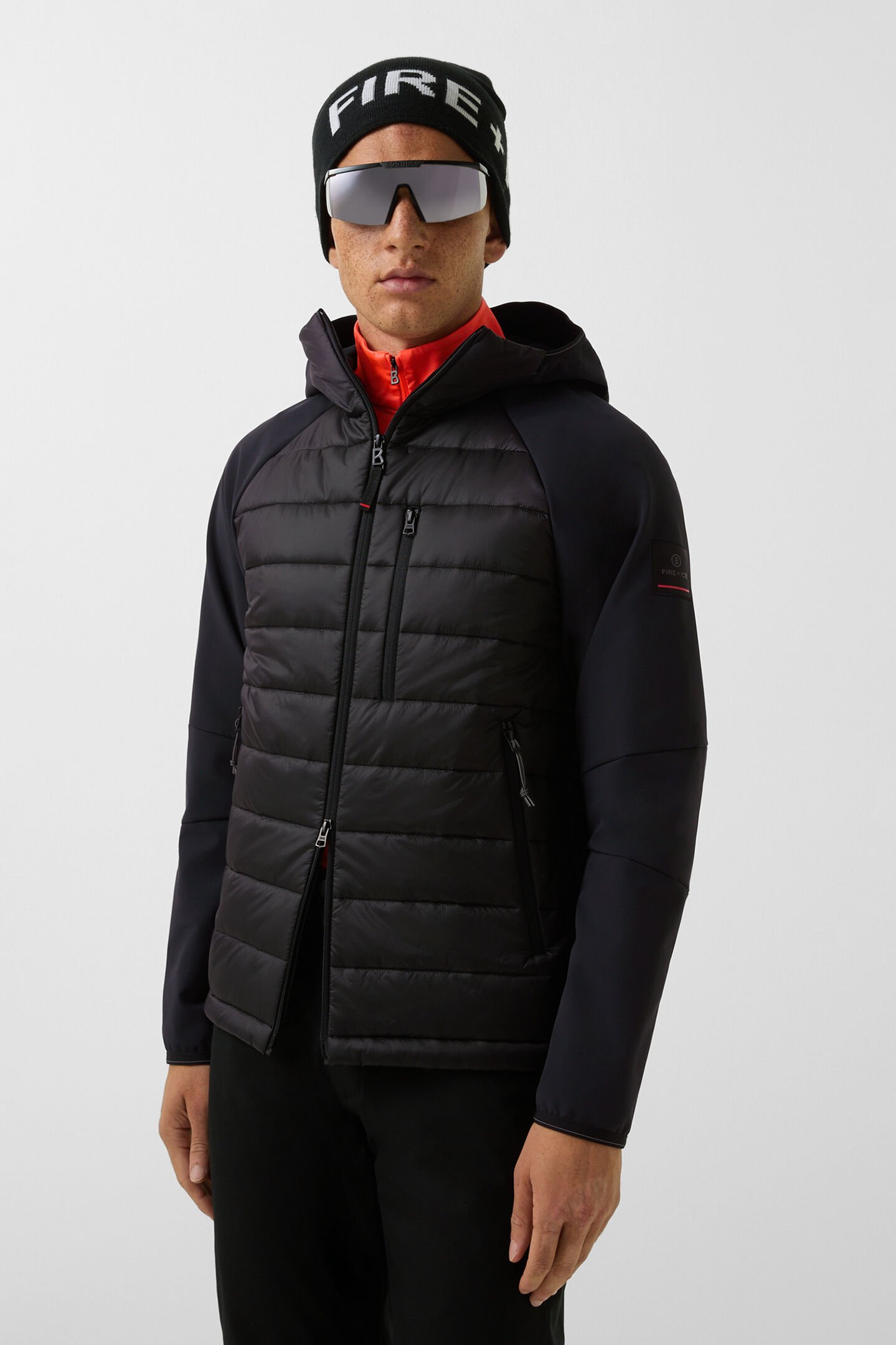 Anian softshell quilted jacket Black