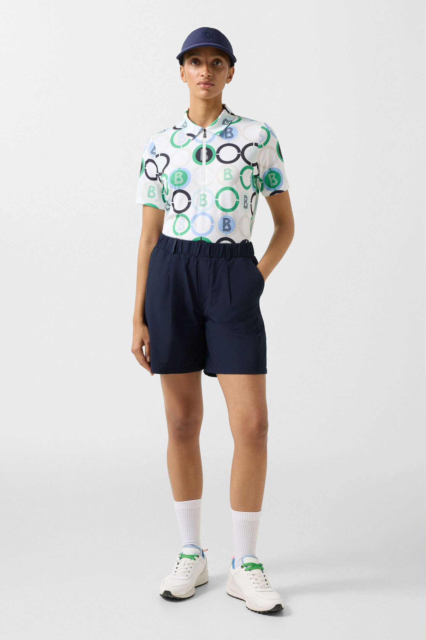 Taya functional short-sleeved top Green/blue/off-white