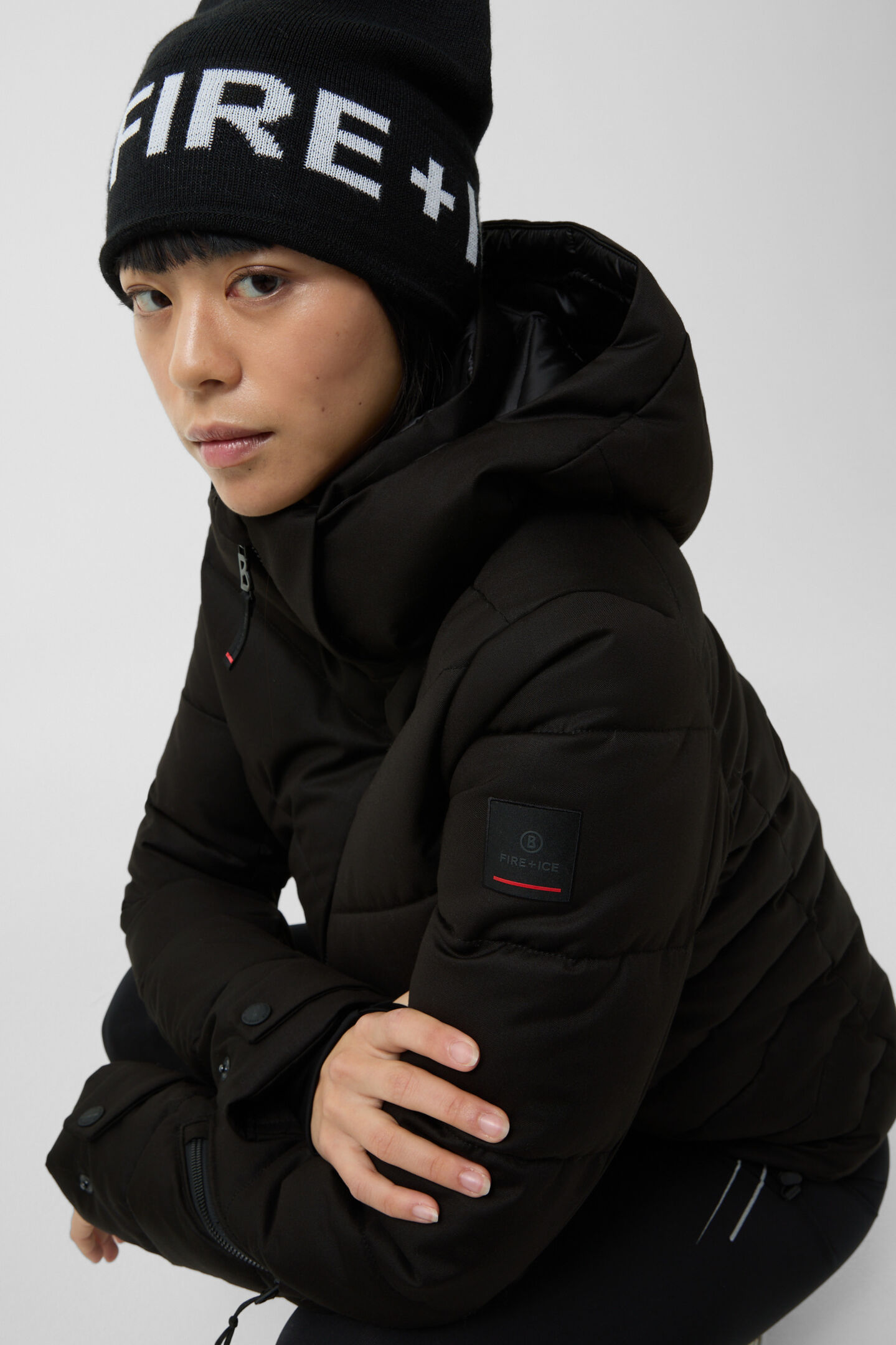 Saelly quilted jacket Black