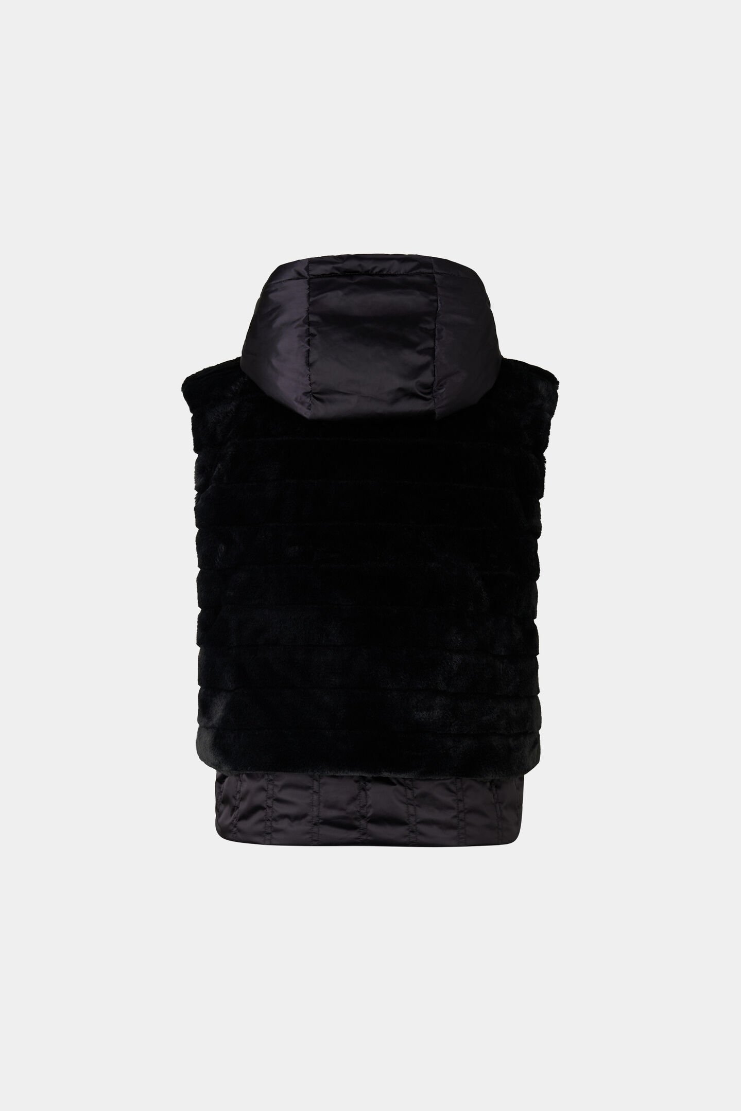 Yumi fur waistcoat Black