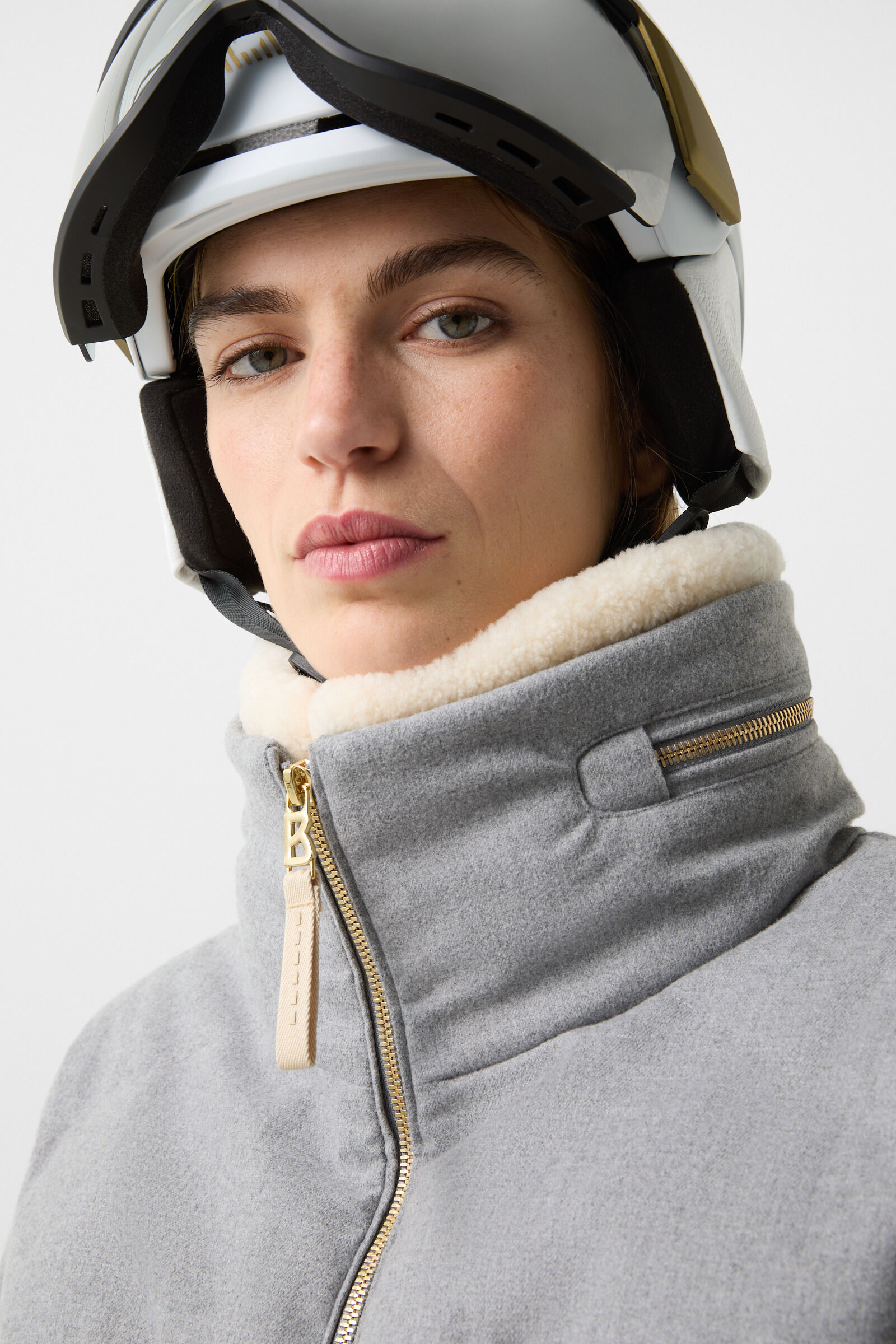 Valea down ski jacket Grey/cream