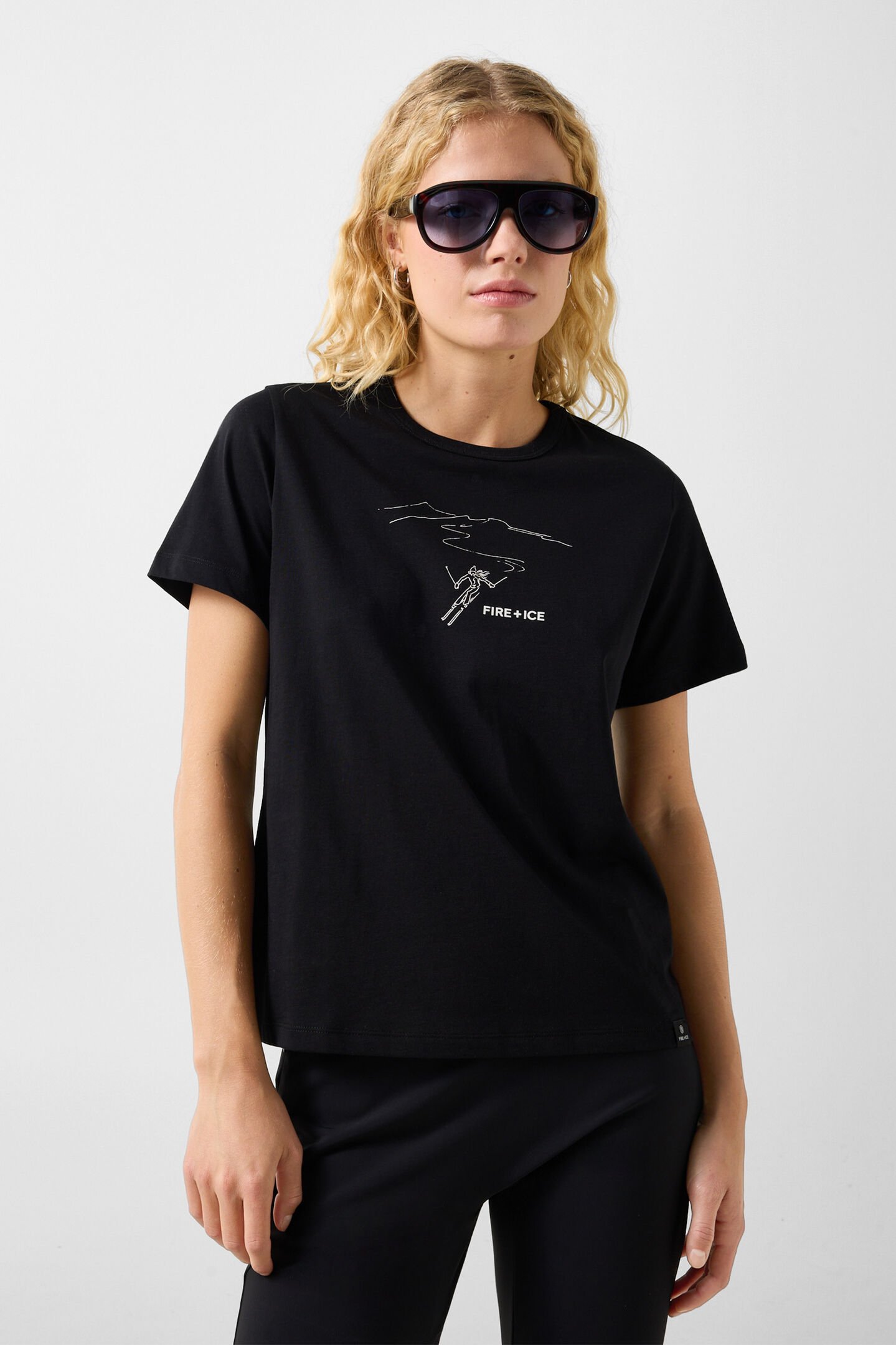 Zyssa cotton T-shirt Black