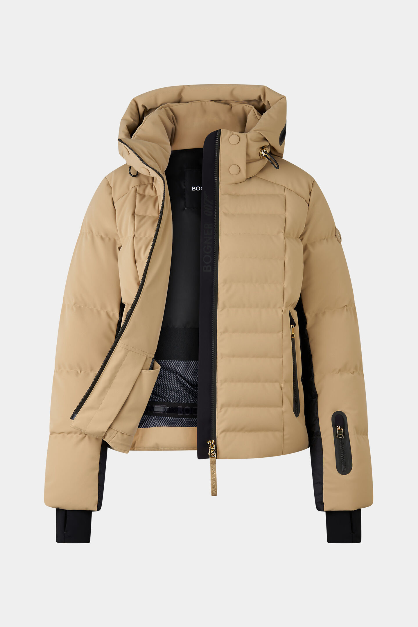 Ski-Daunenjacke Bond Beige/Schwarz