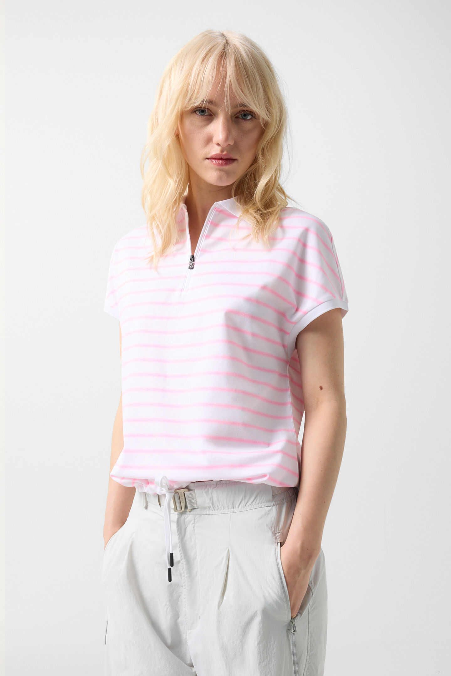 Polo Gaja rose/blanc