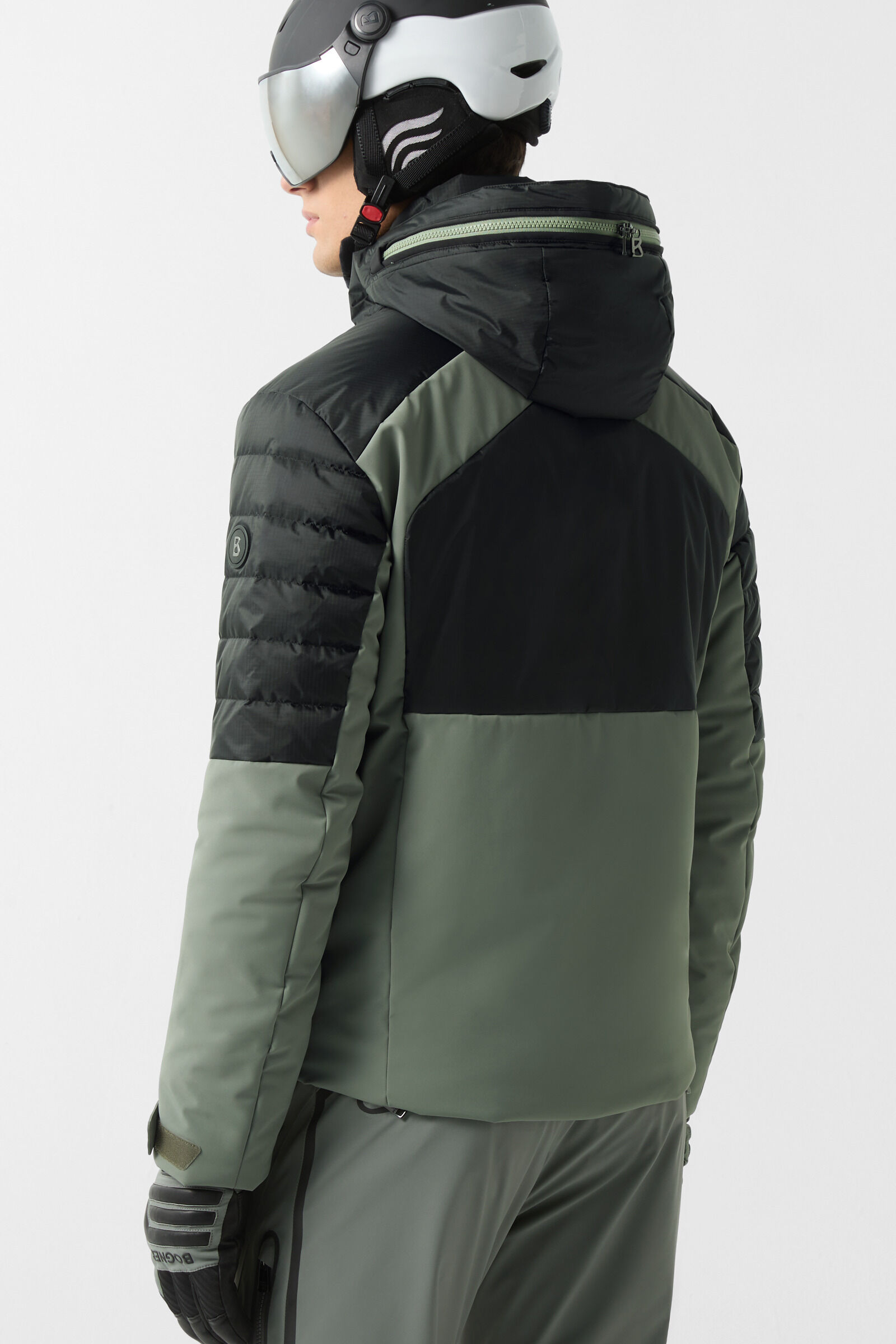 Henik down ski jacket Eucalyptus/black