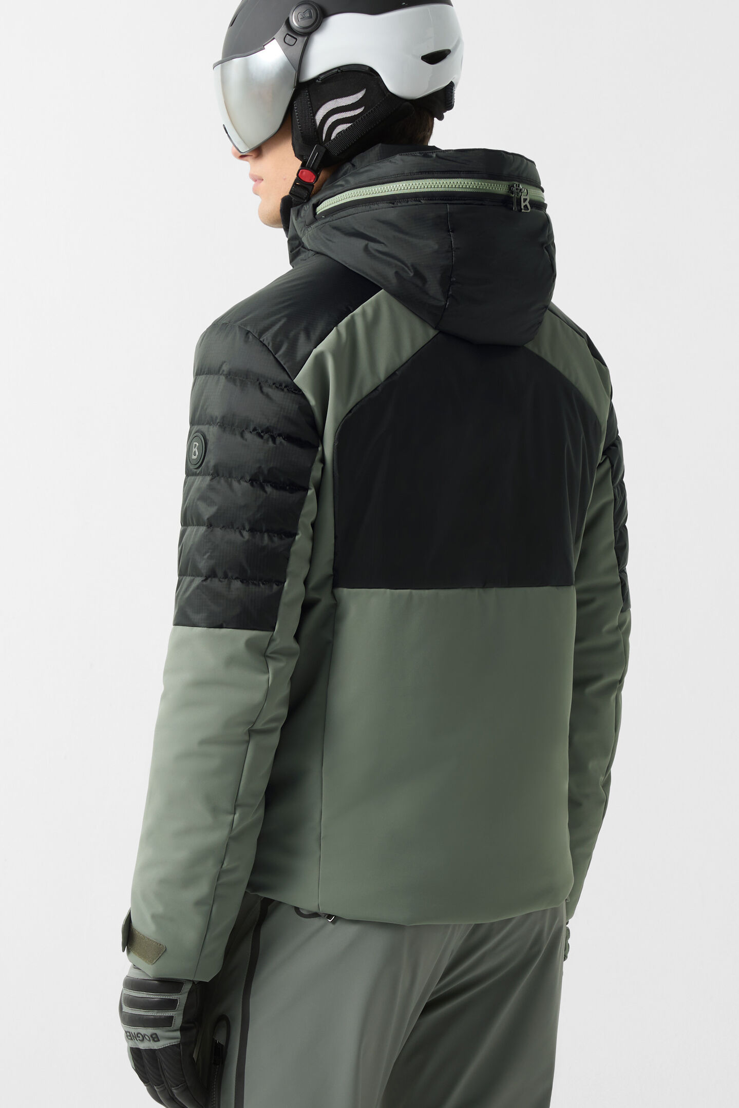 Henik down ski jacket Olive green/black