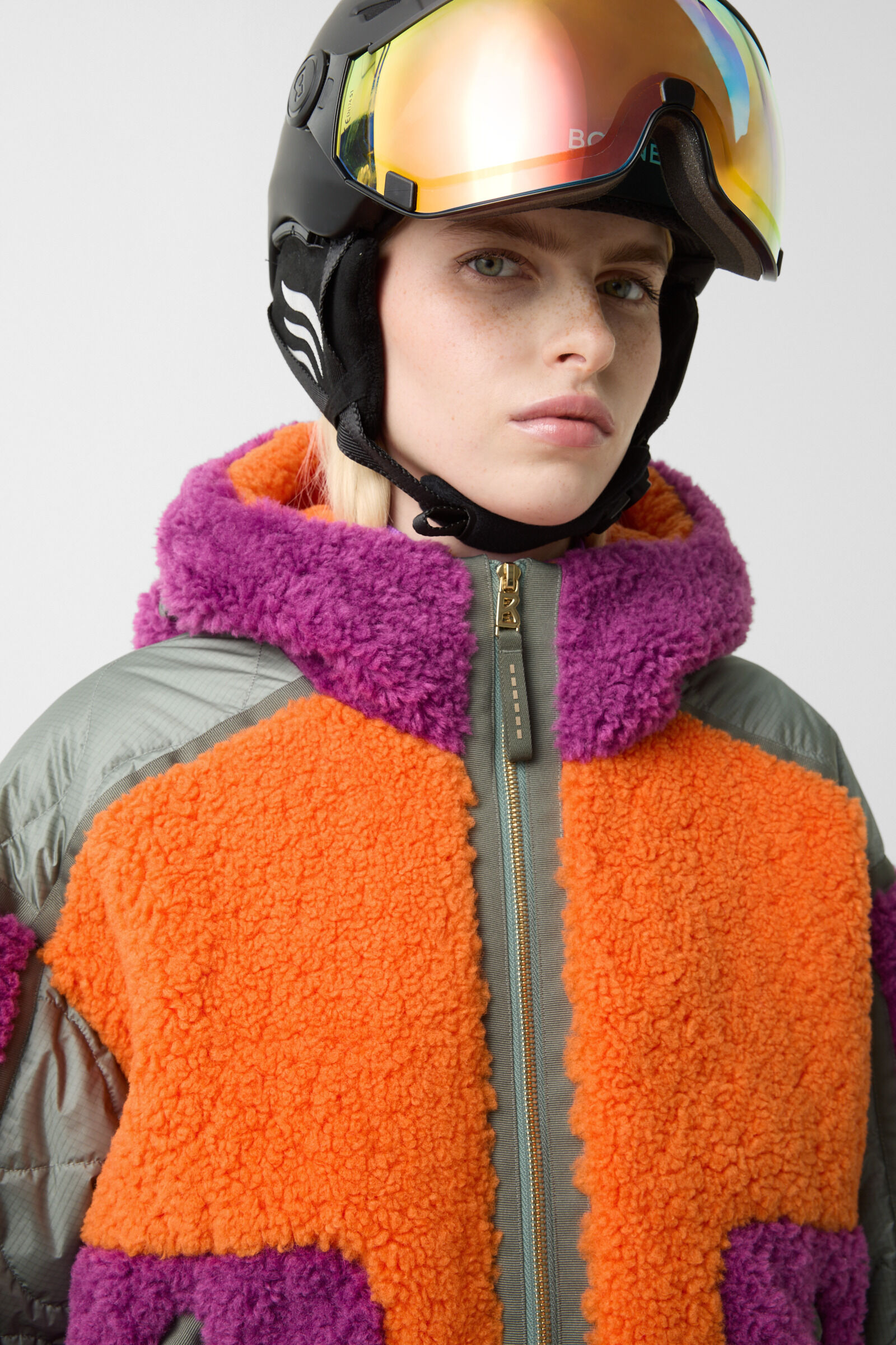 Kora ski jacket Orange/purple