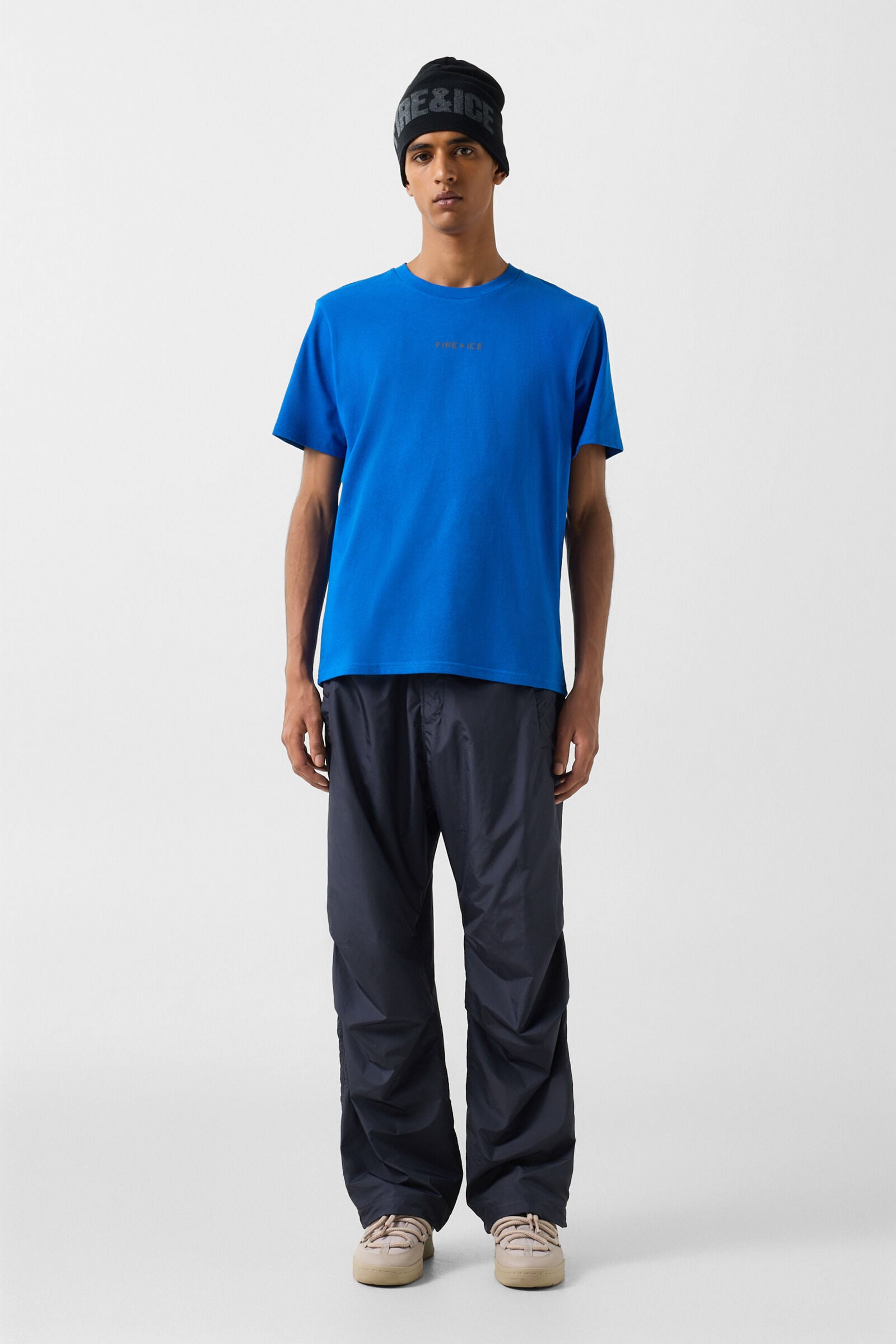 Baumwoll-T-Shirt Mick Blau