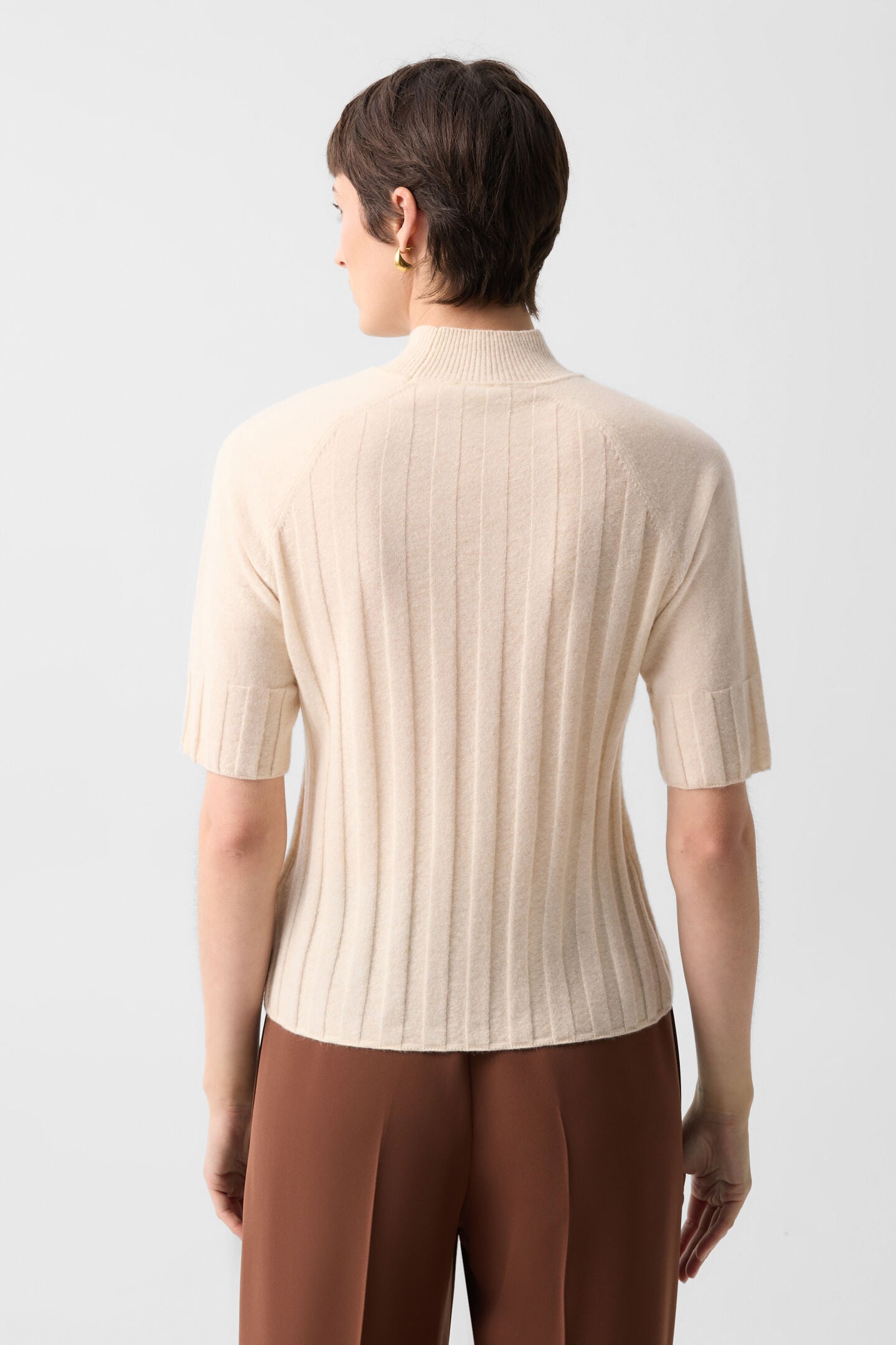 Schurwoll-Kaschmir-Shirt Tina Creme