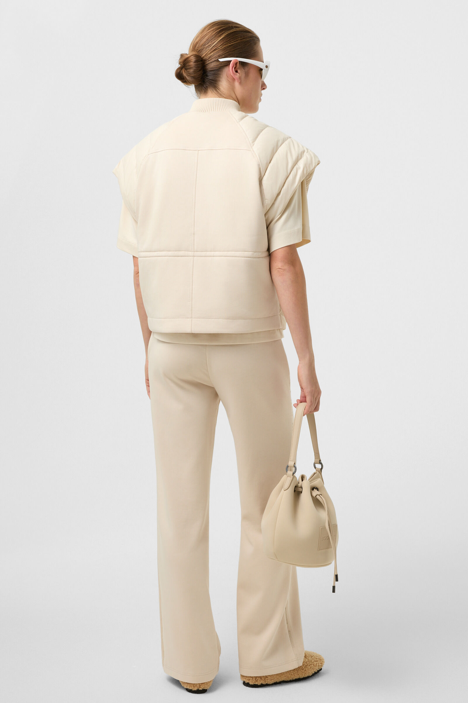 Nahla hybrid down waistcoat Sand