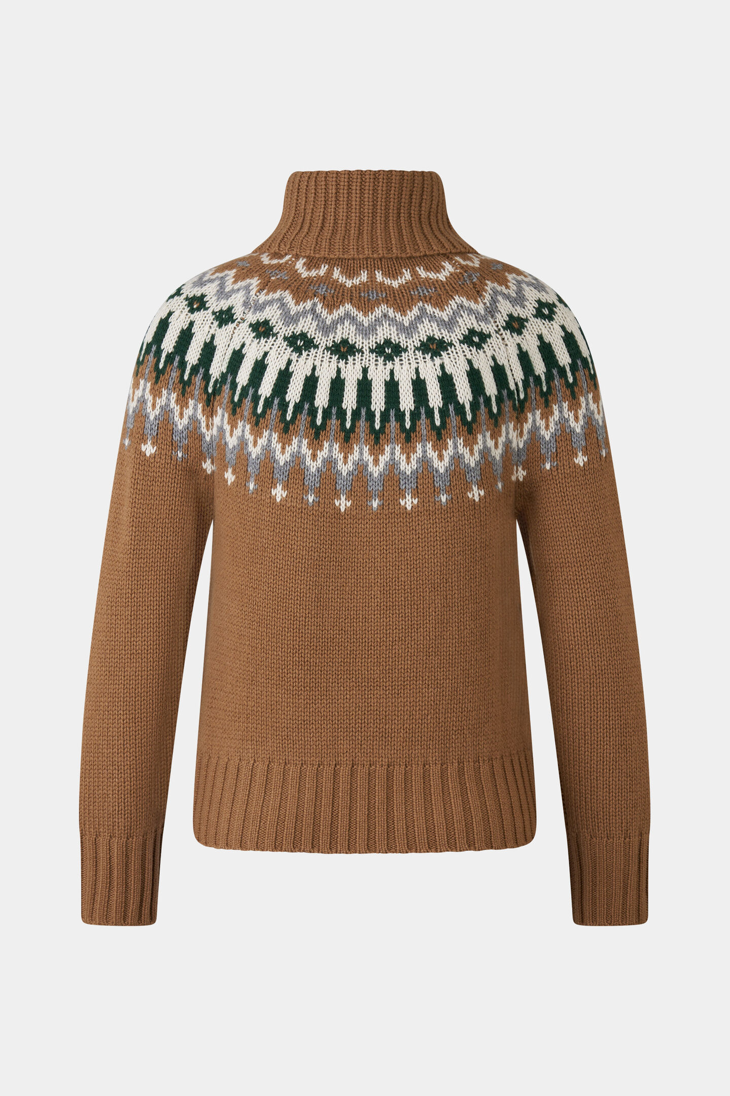 Norweger-Pullover Ingrid Hazel/Grau/Off-White
