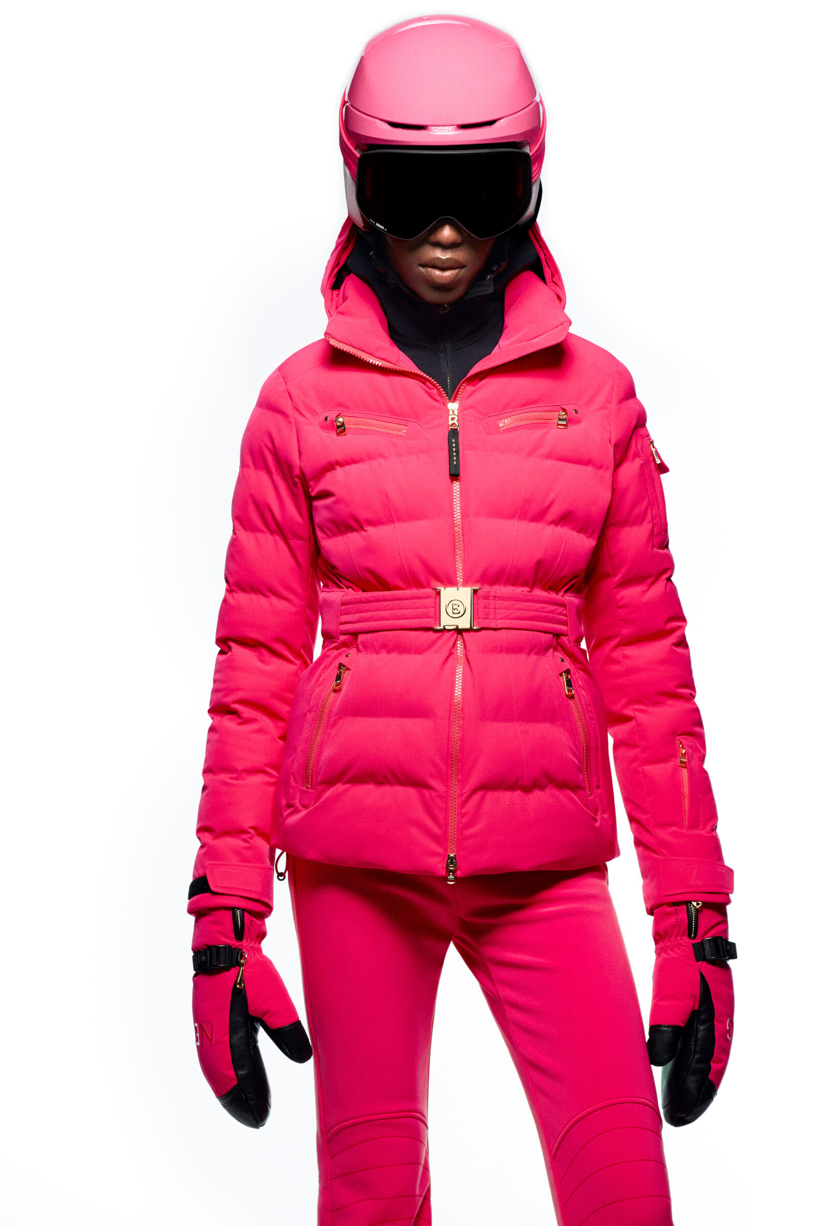 Ladies pink ski jackets top