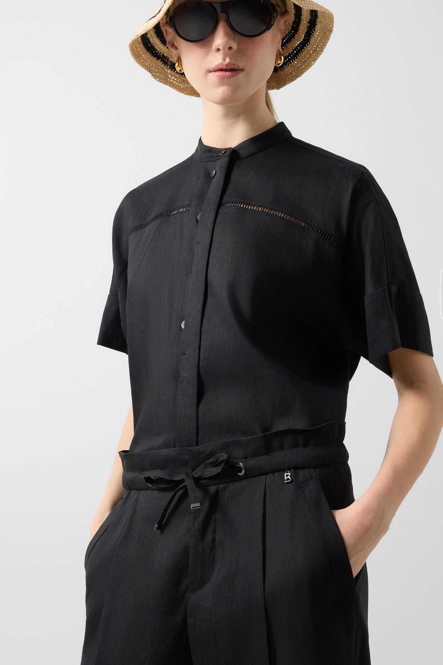 Pleated trousers Candy Black