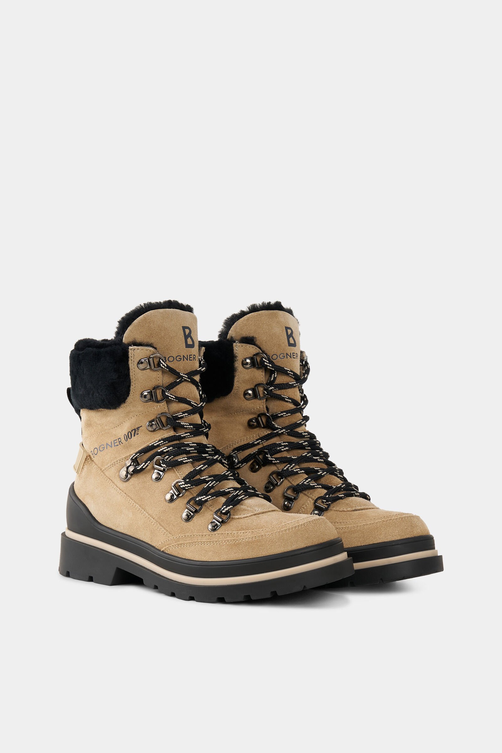 Lace-up boots St. Moritz x Bond 007 with spikes Beige
