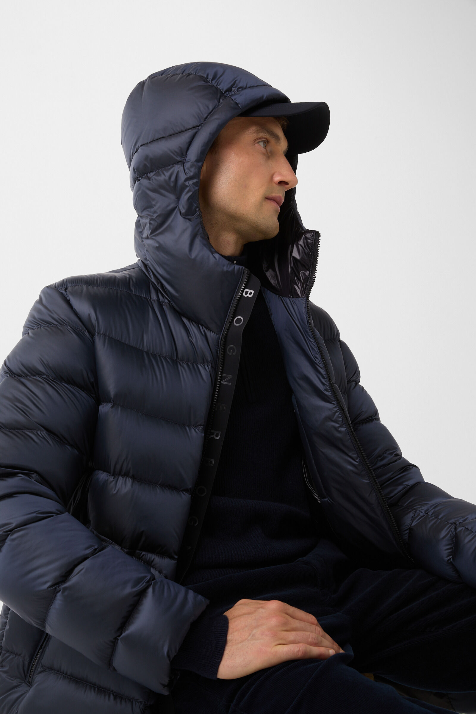 Herby down short coat Dark blue