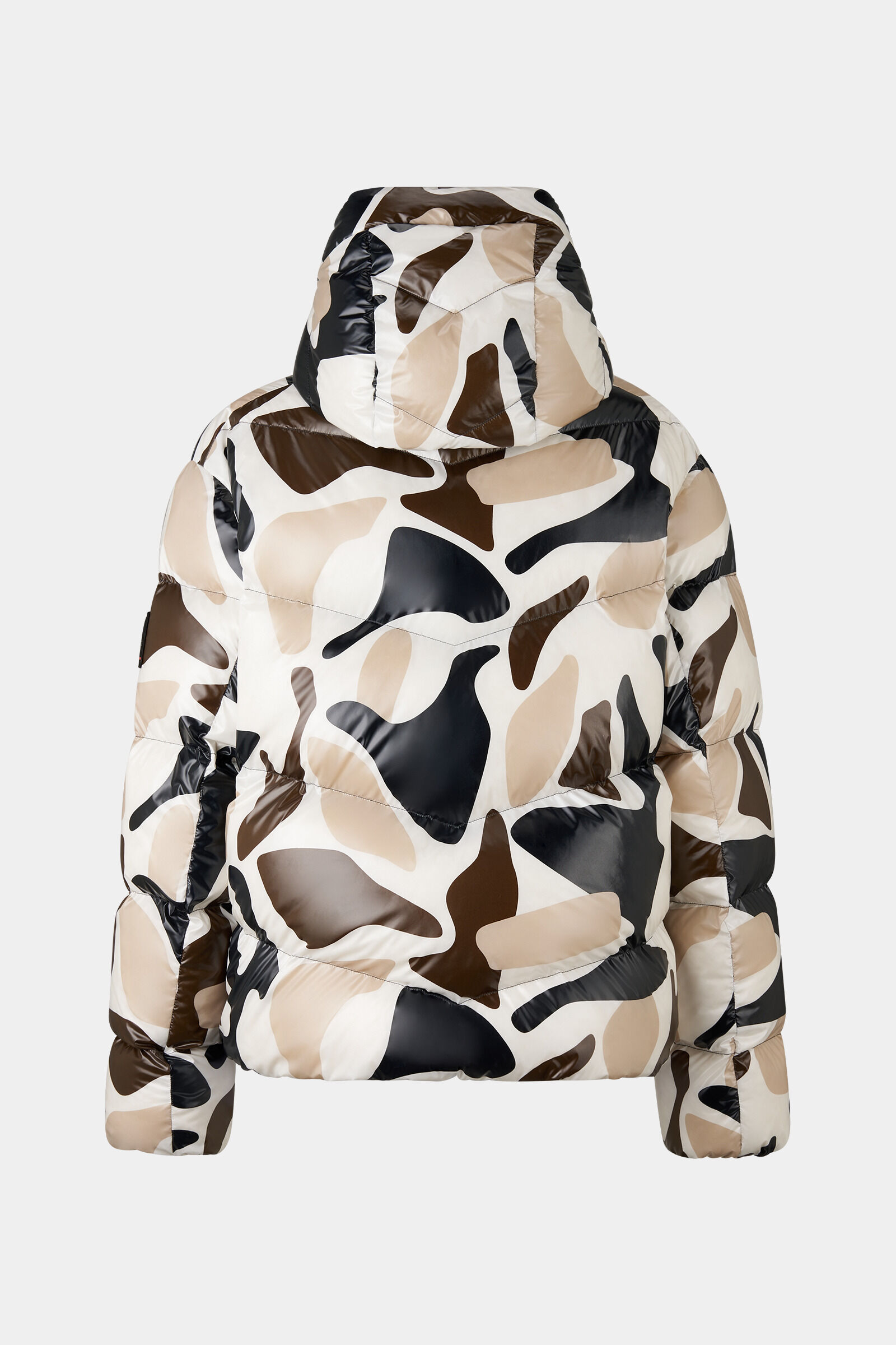 Vally down jacket Beige/black/brown