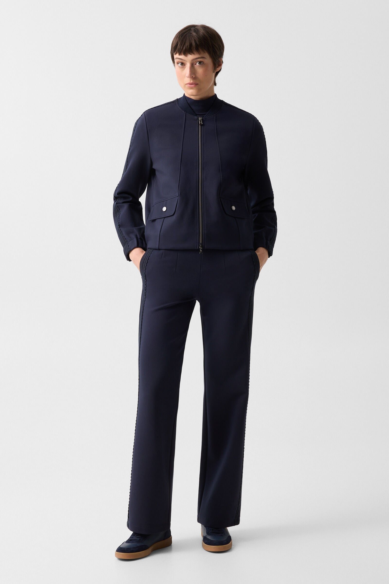 Luisa jersey jacket Navy blue