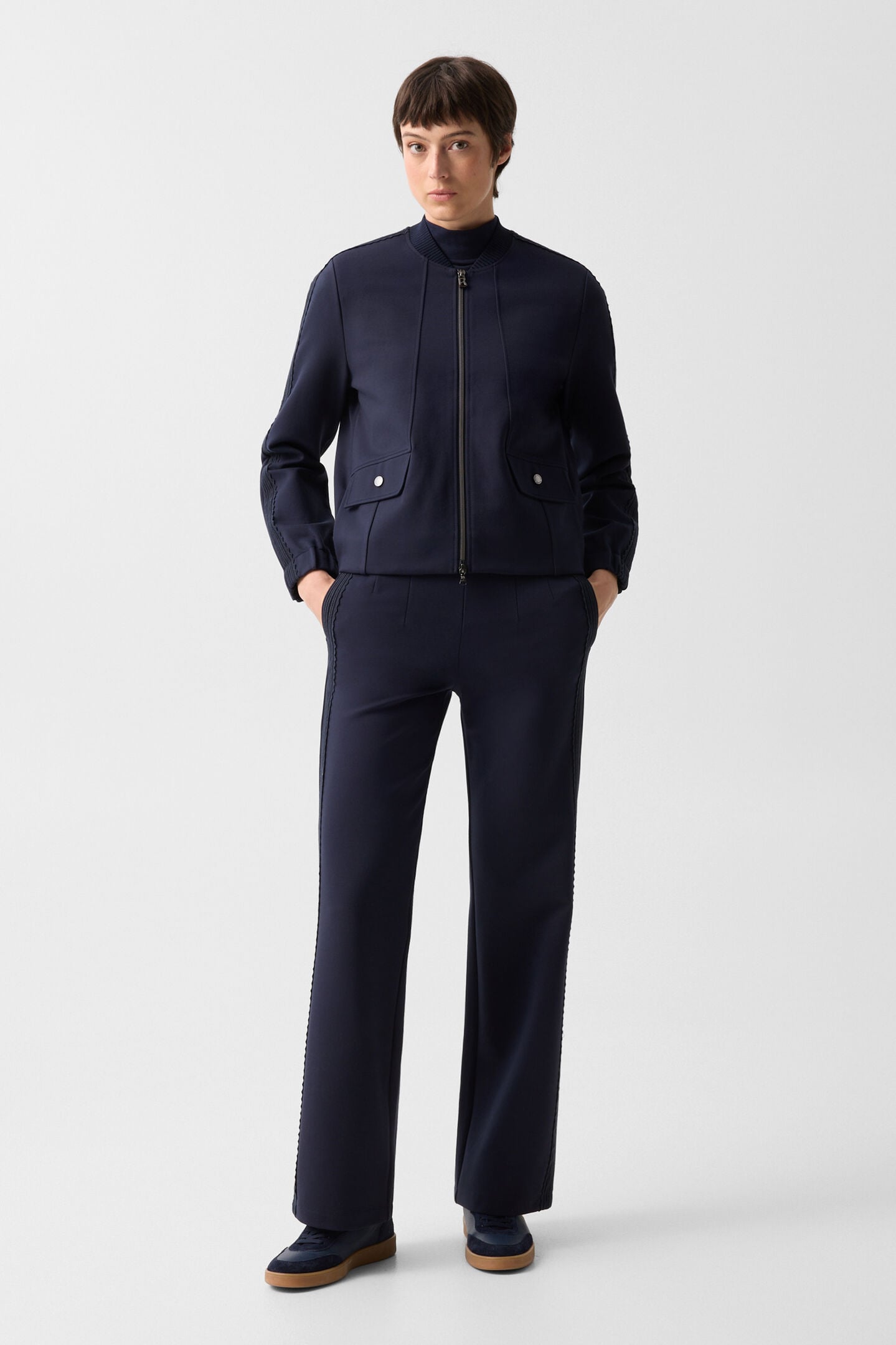 Luisa jersey jacket Navy blue