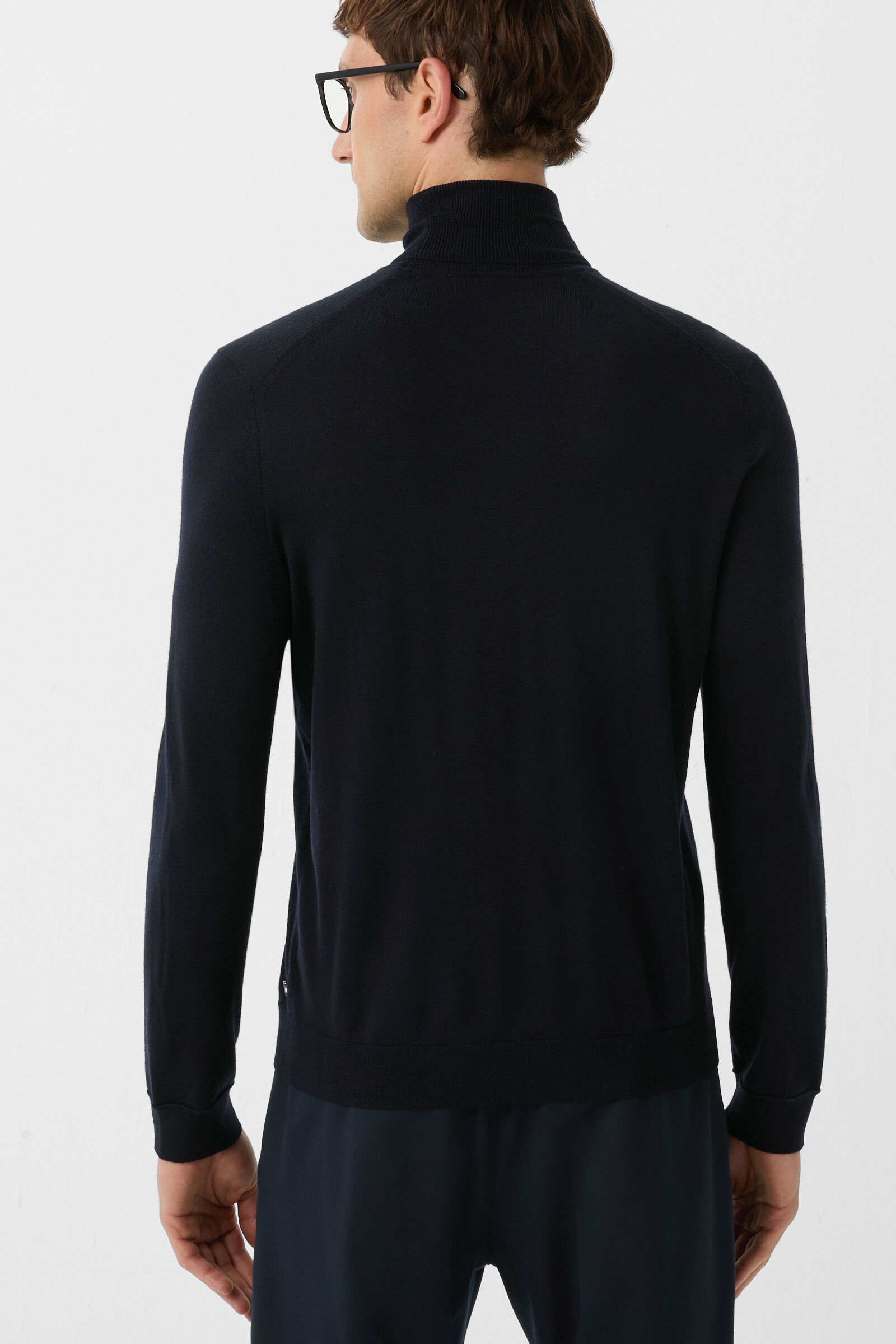 Gordon turtleneck jumper Navy blue