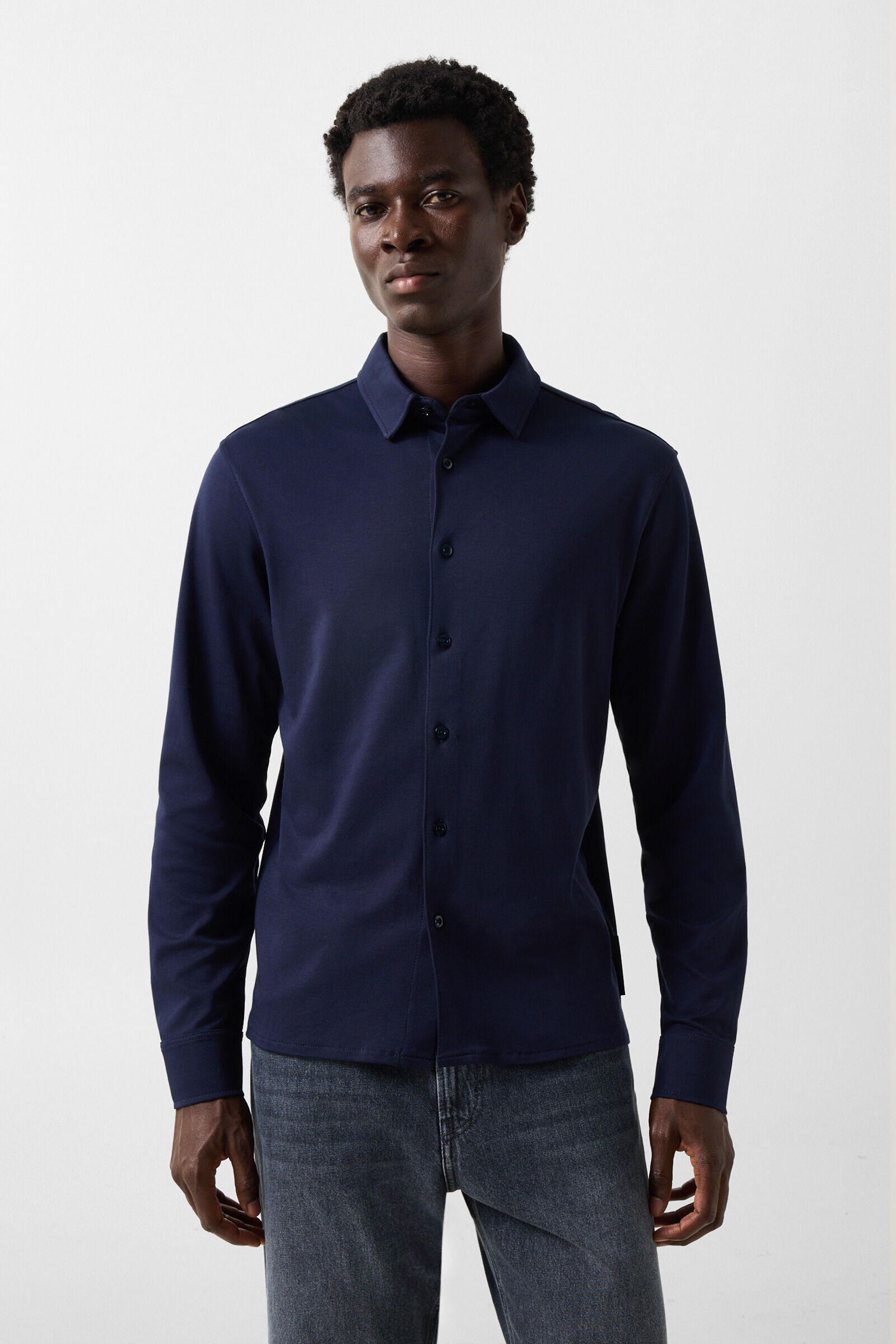 Franz cotton shirt Navy