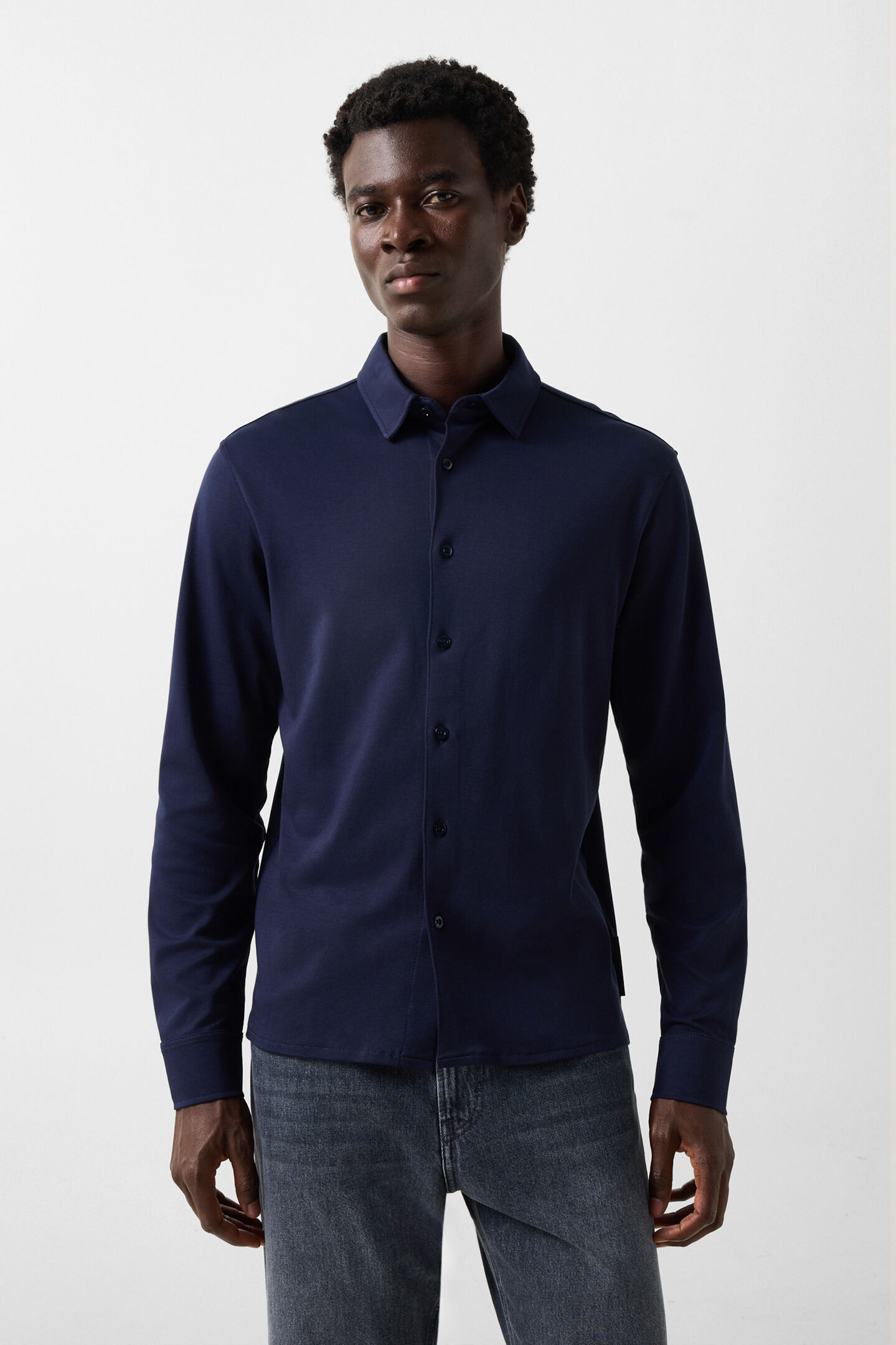 Franz cotton shirt Navy