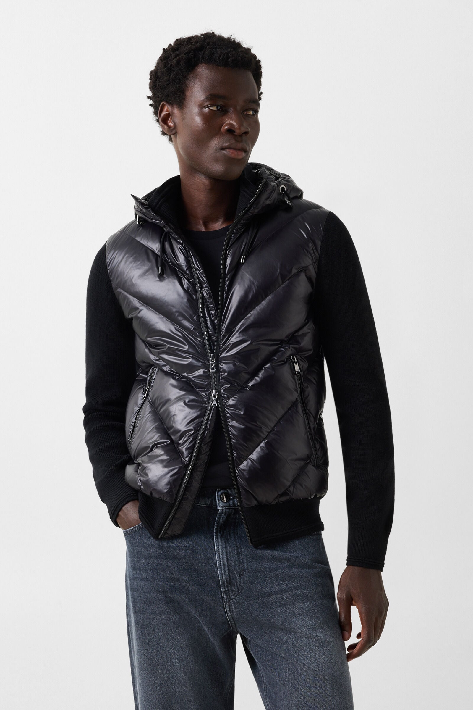Zisco Hybrid Knit Jacket Black