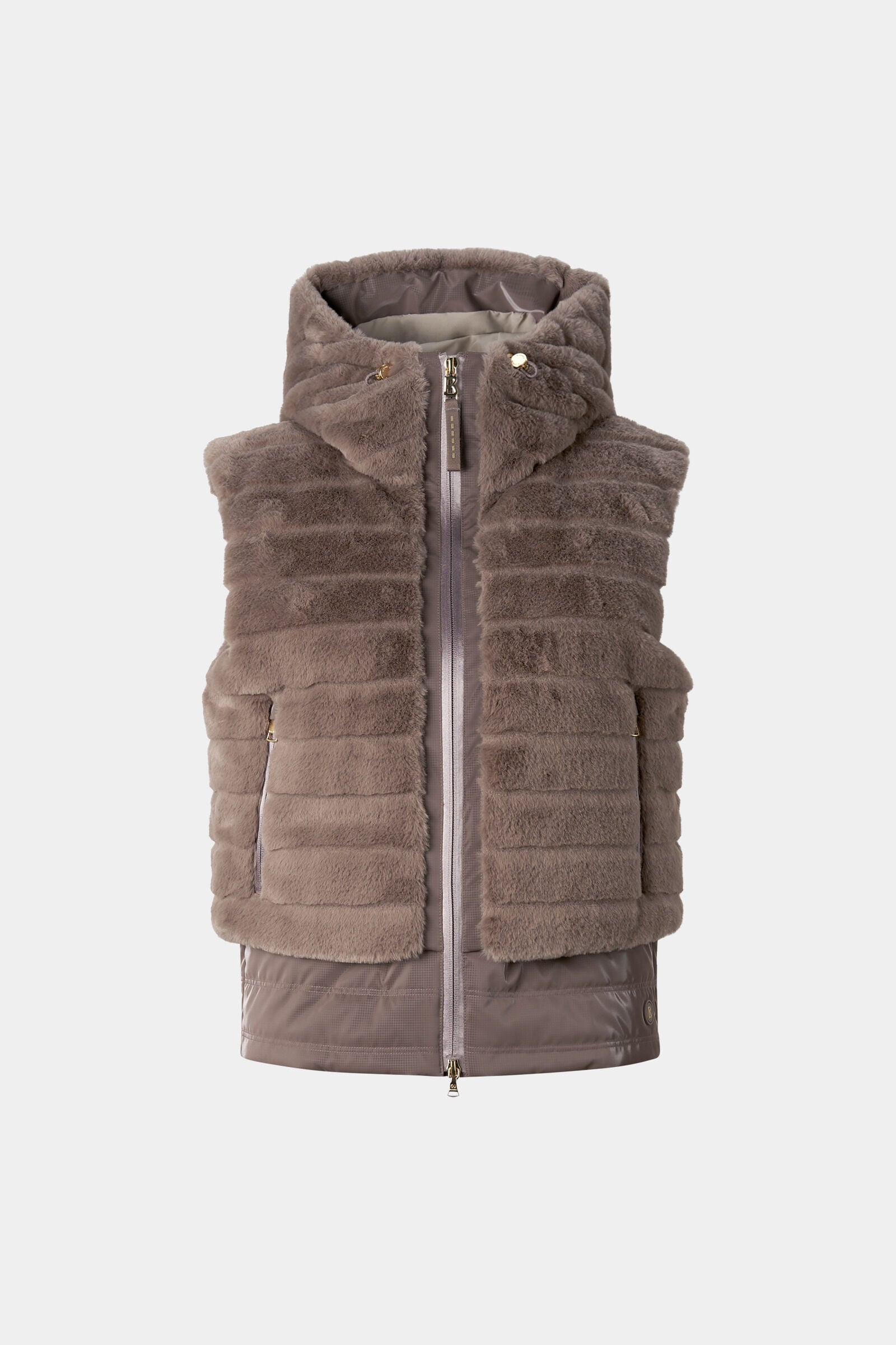 Manda faux fur down waistcoat Hazel