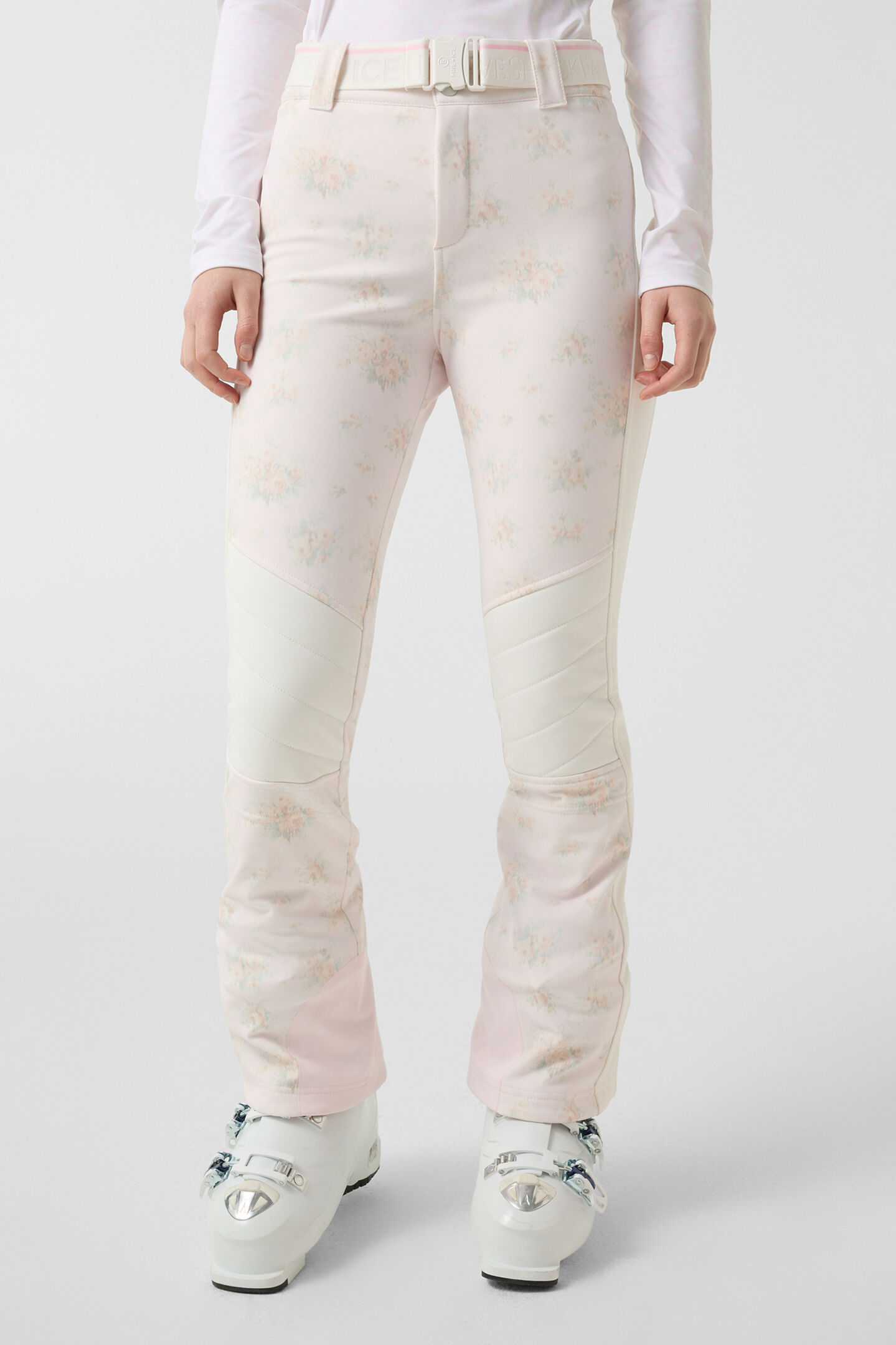 Zula softshell ski pants Pink/Off-White