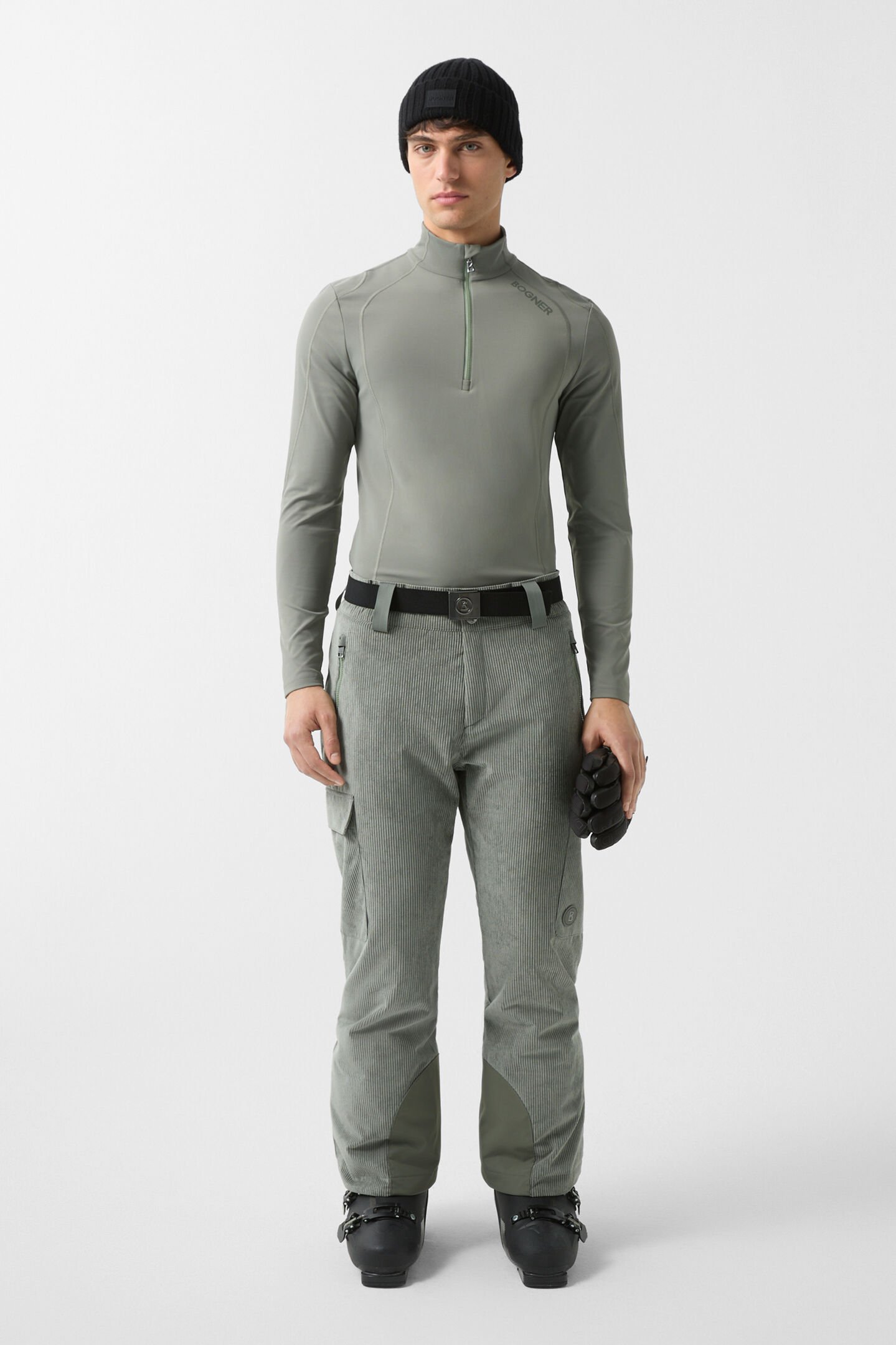 Corbin corduroy ski trousers Olive green