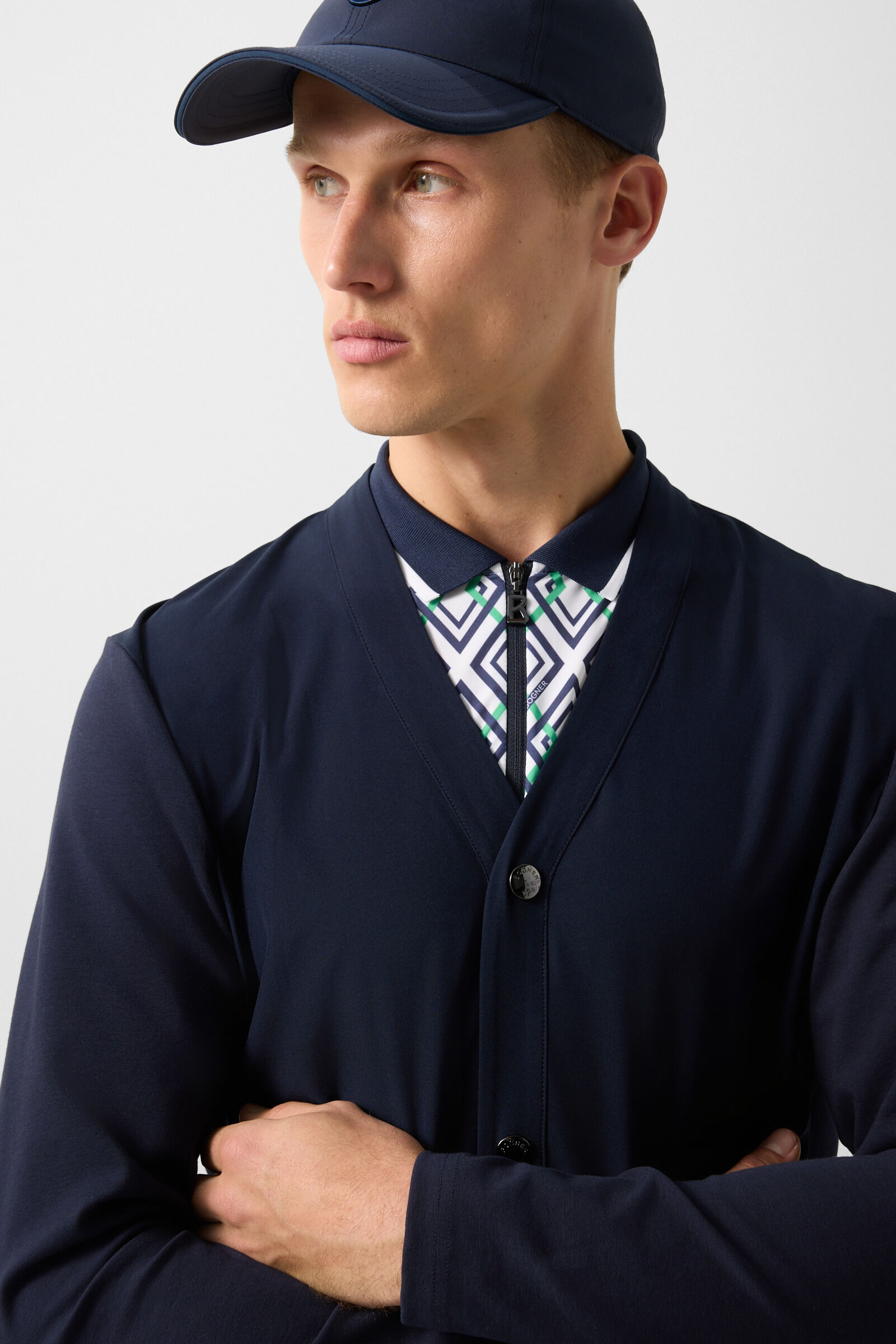 Dario sweat cardigan Navy blue