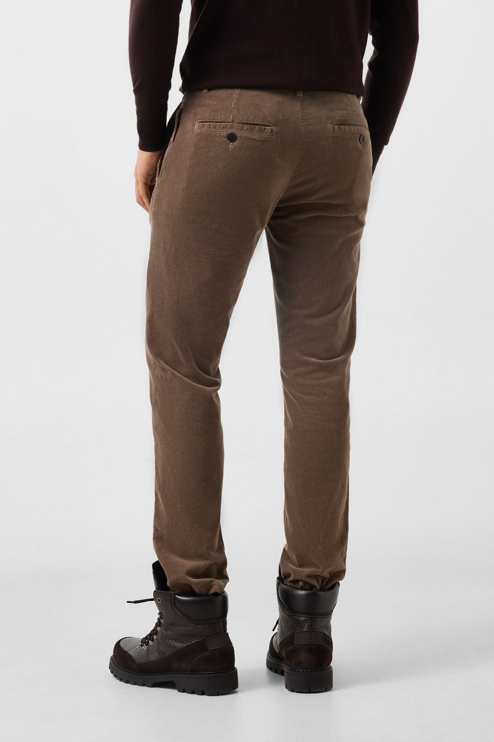 Riley Casual Corduroy Trousers Brown