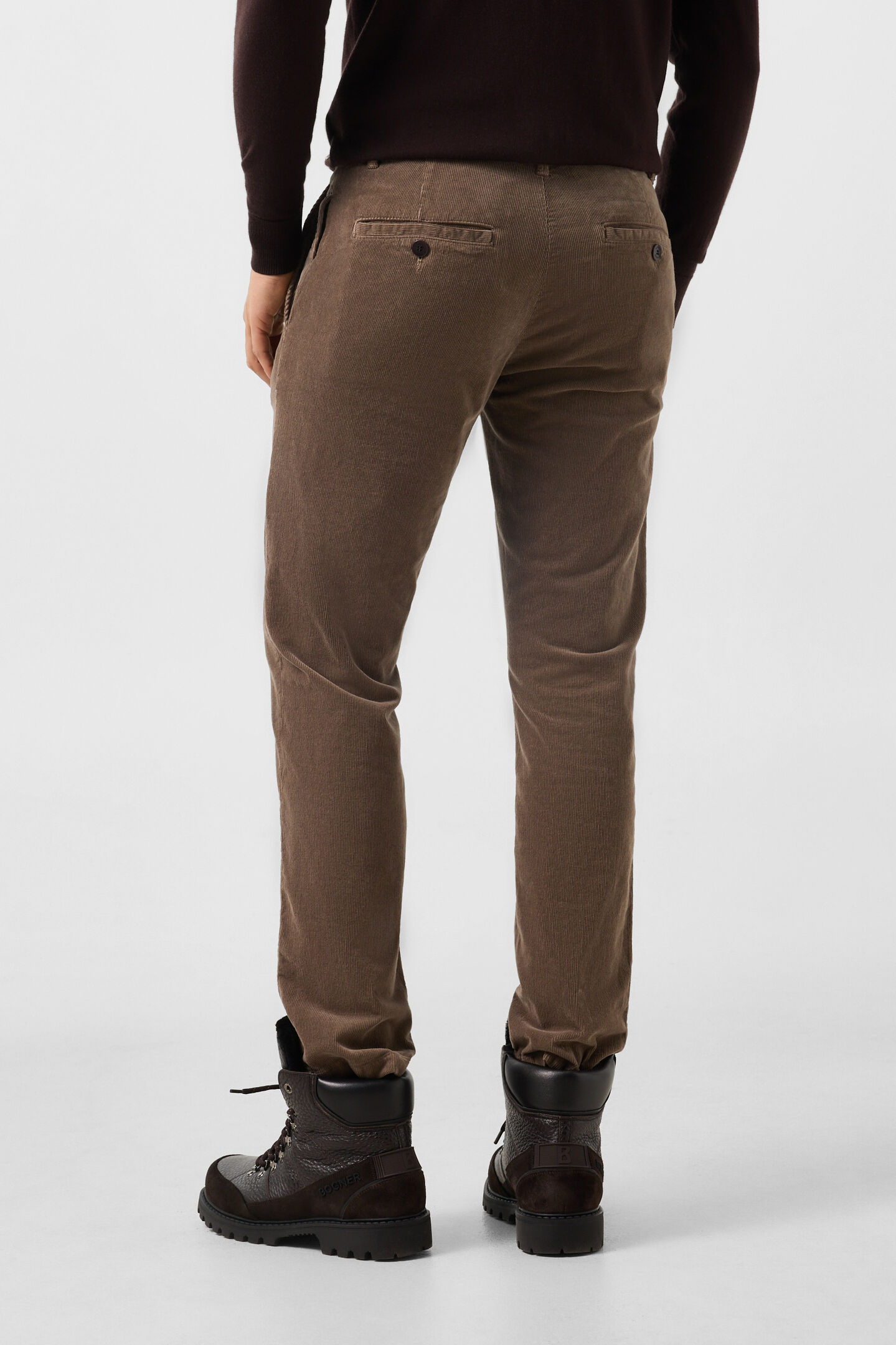 Riley Casual Corduroy Trousers Brown