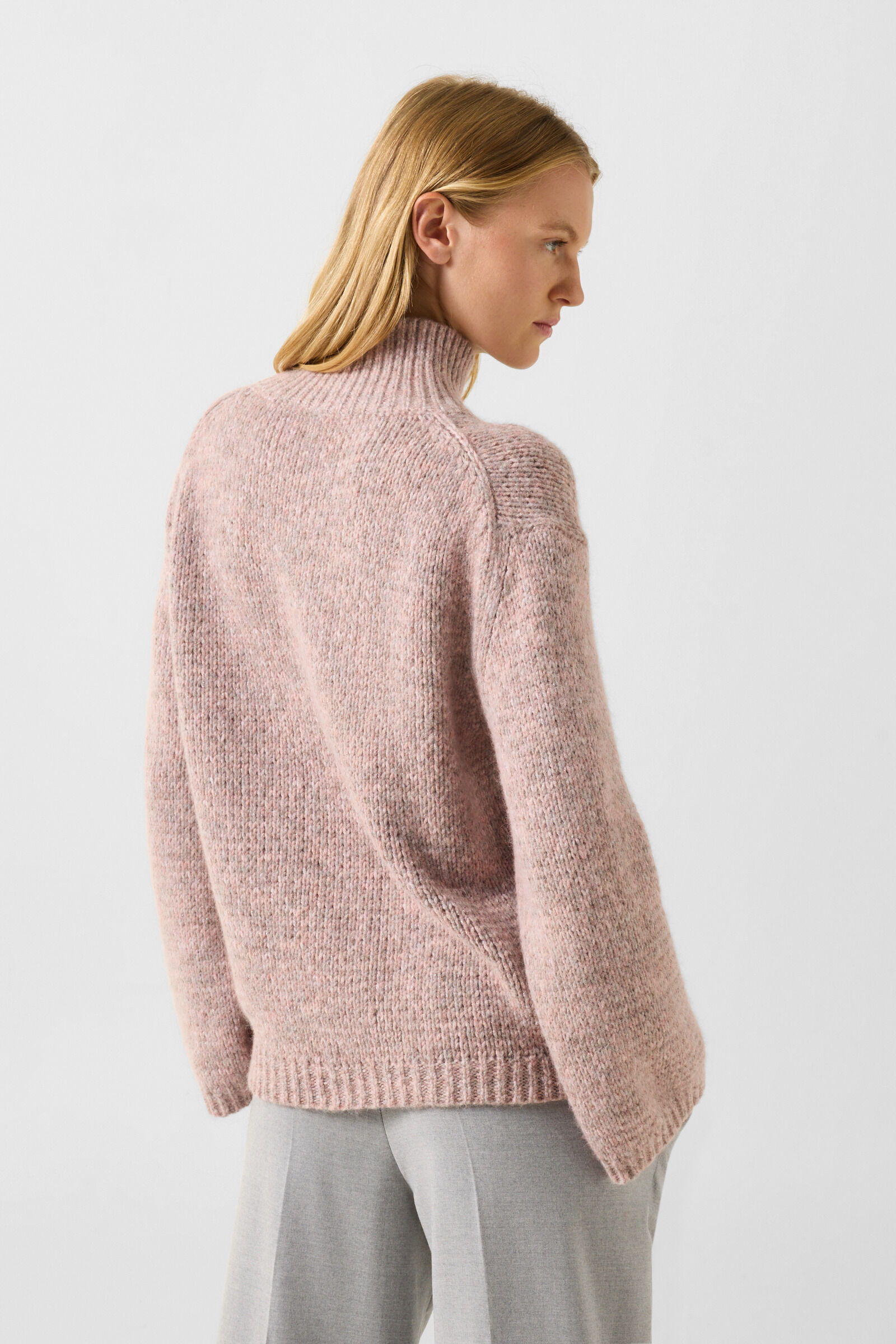Svoni Alpaca-Blend Pullover Ros&eacute;/Gray