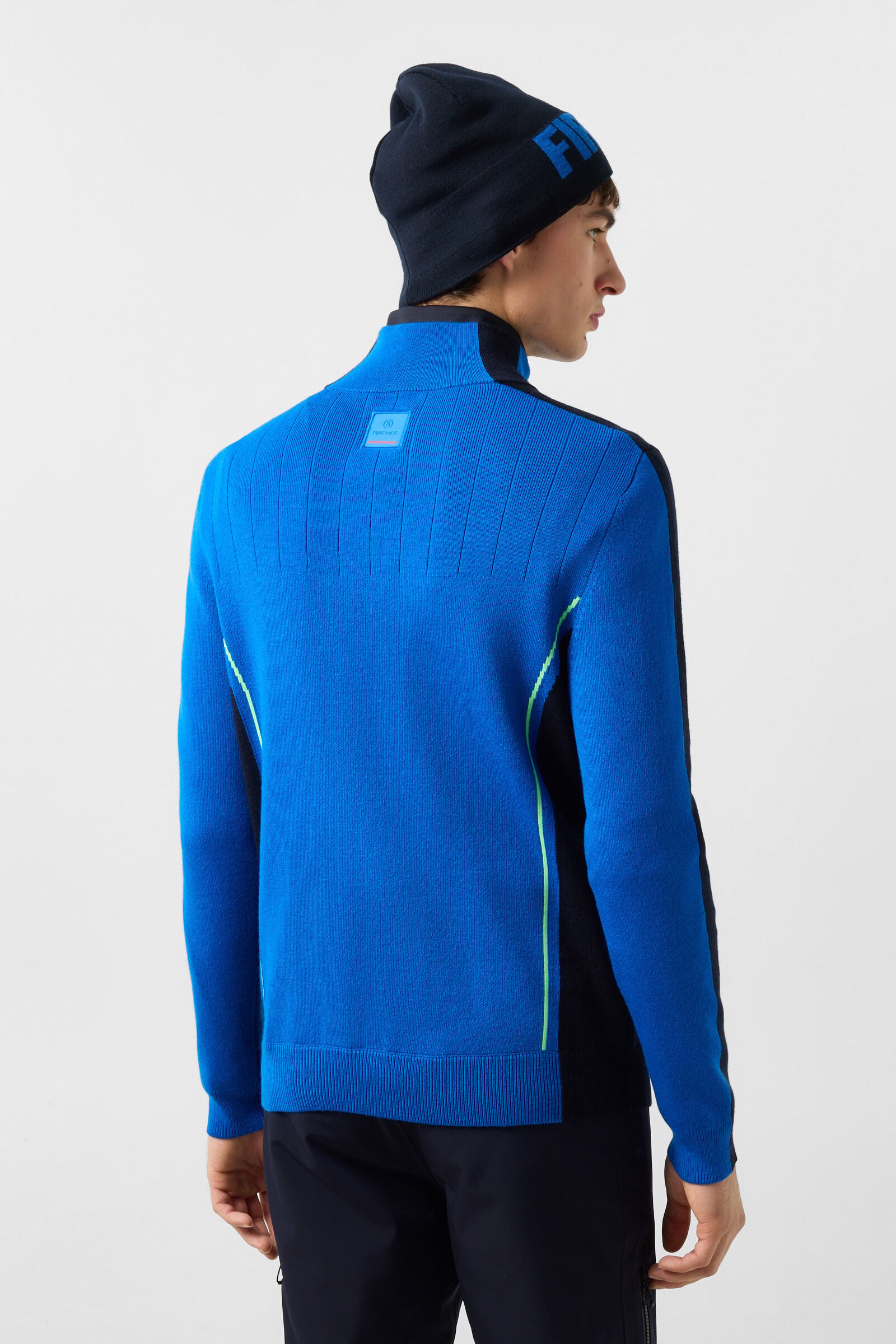 Laurens knitted turtleneck jumper Blue/Black