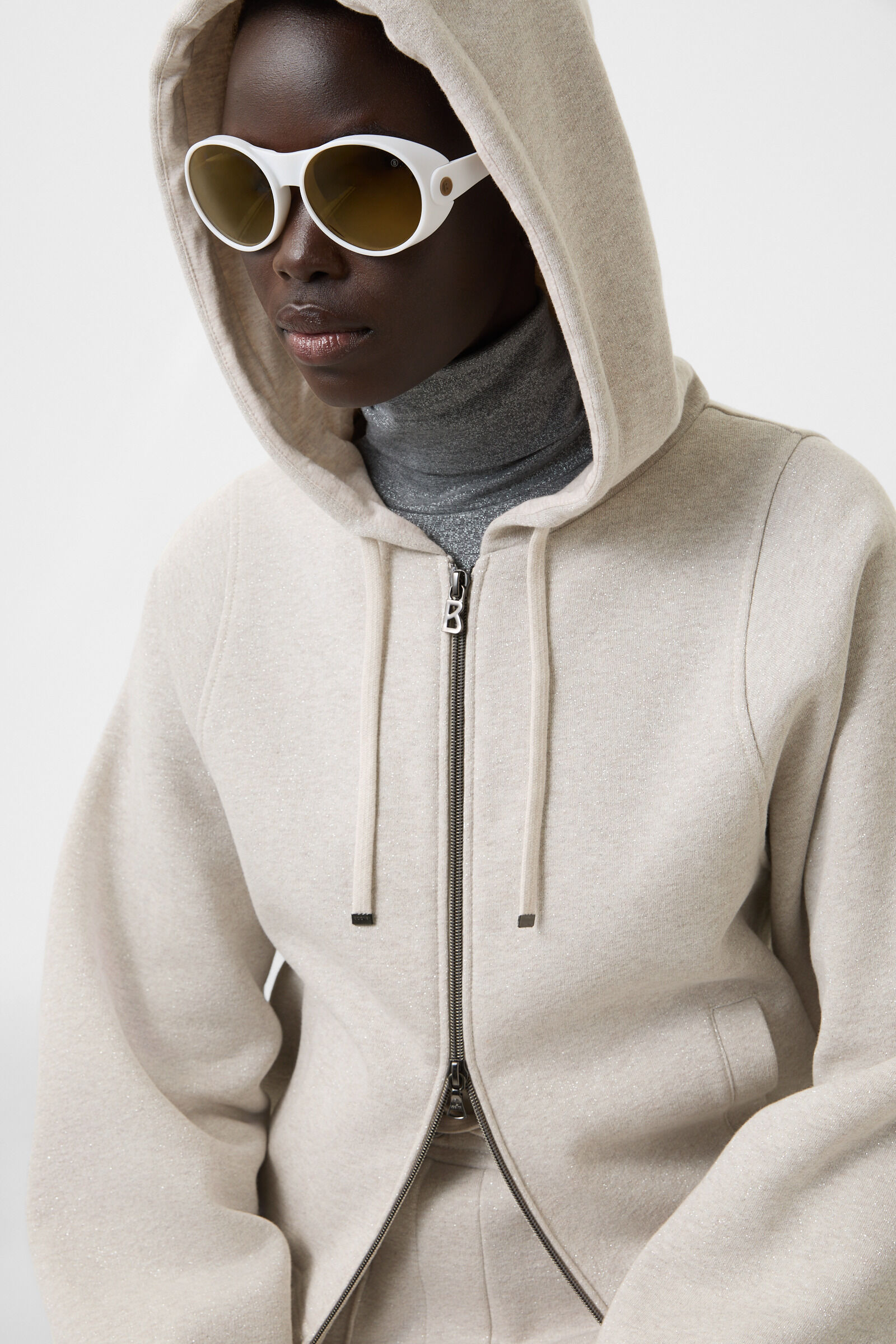 Talli jersey jacket Greige