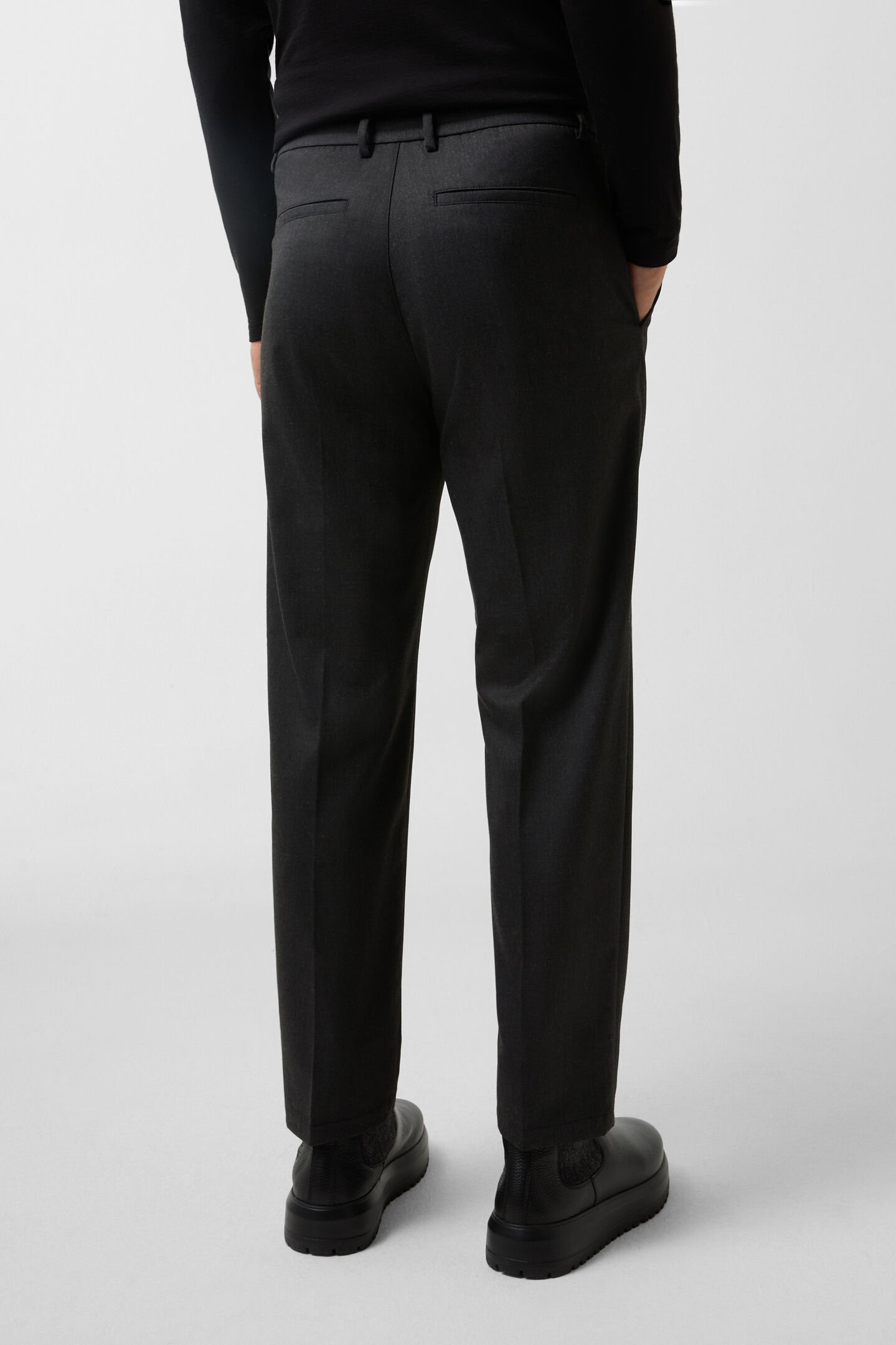 Geplooide broek Marcus Antraciet