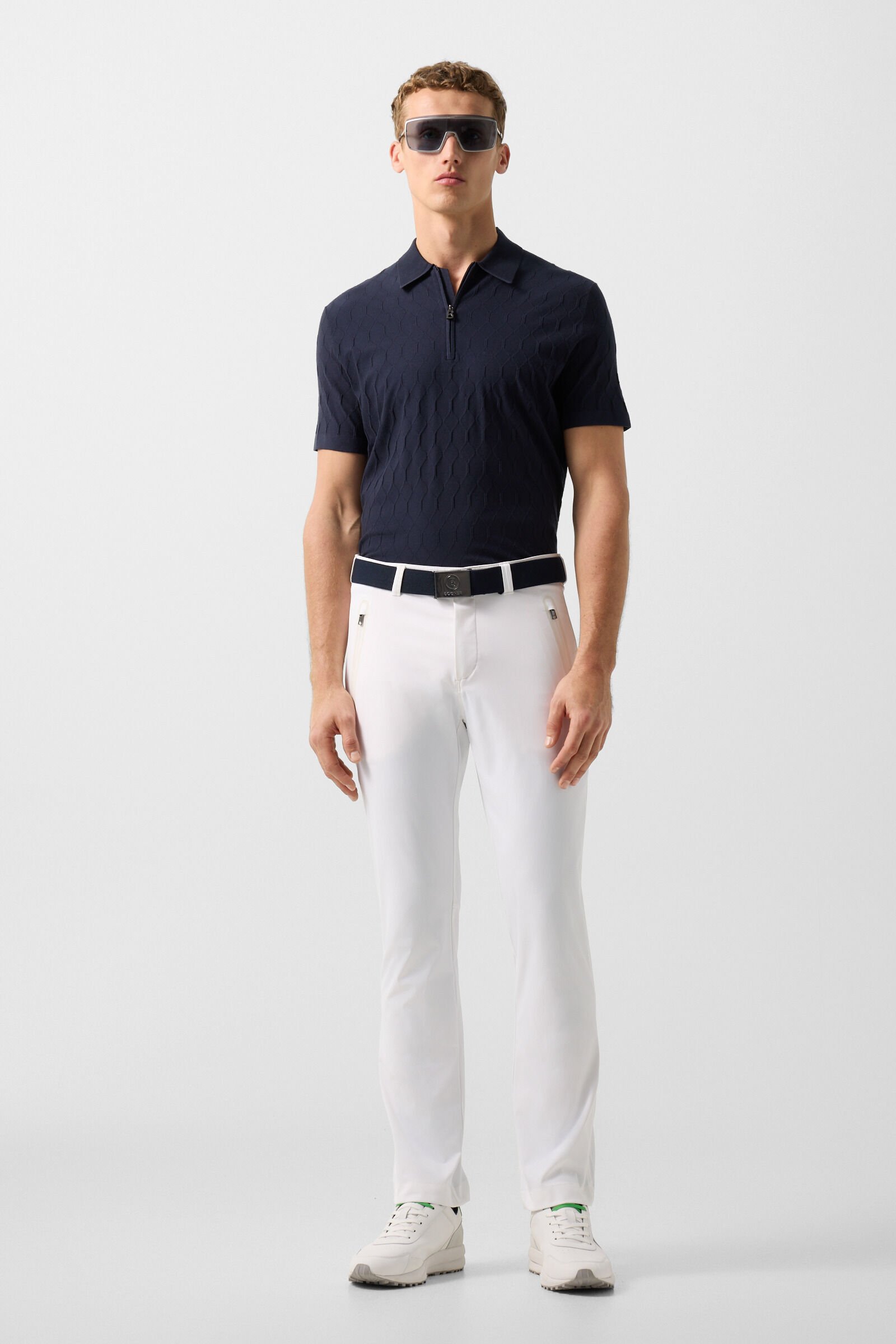 Maxim knitted polo shirt Navy blue