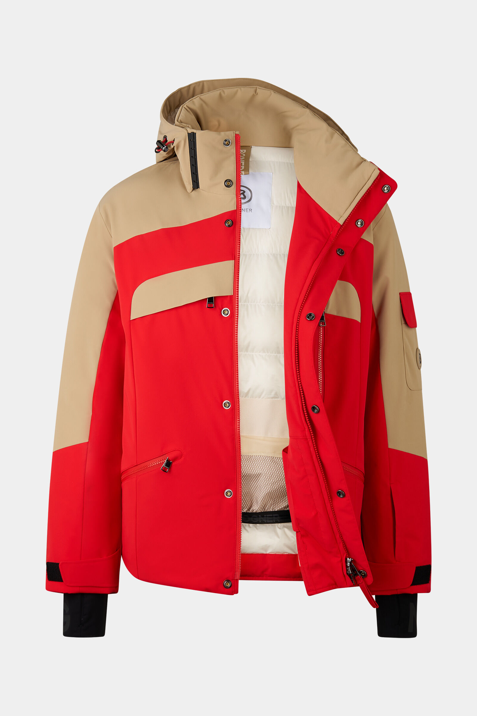 Danjo down ski jacket Red/beige